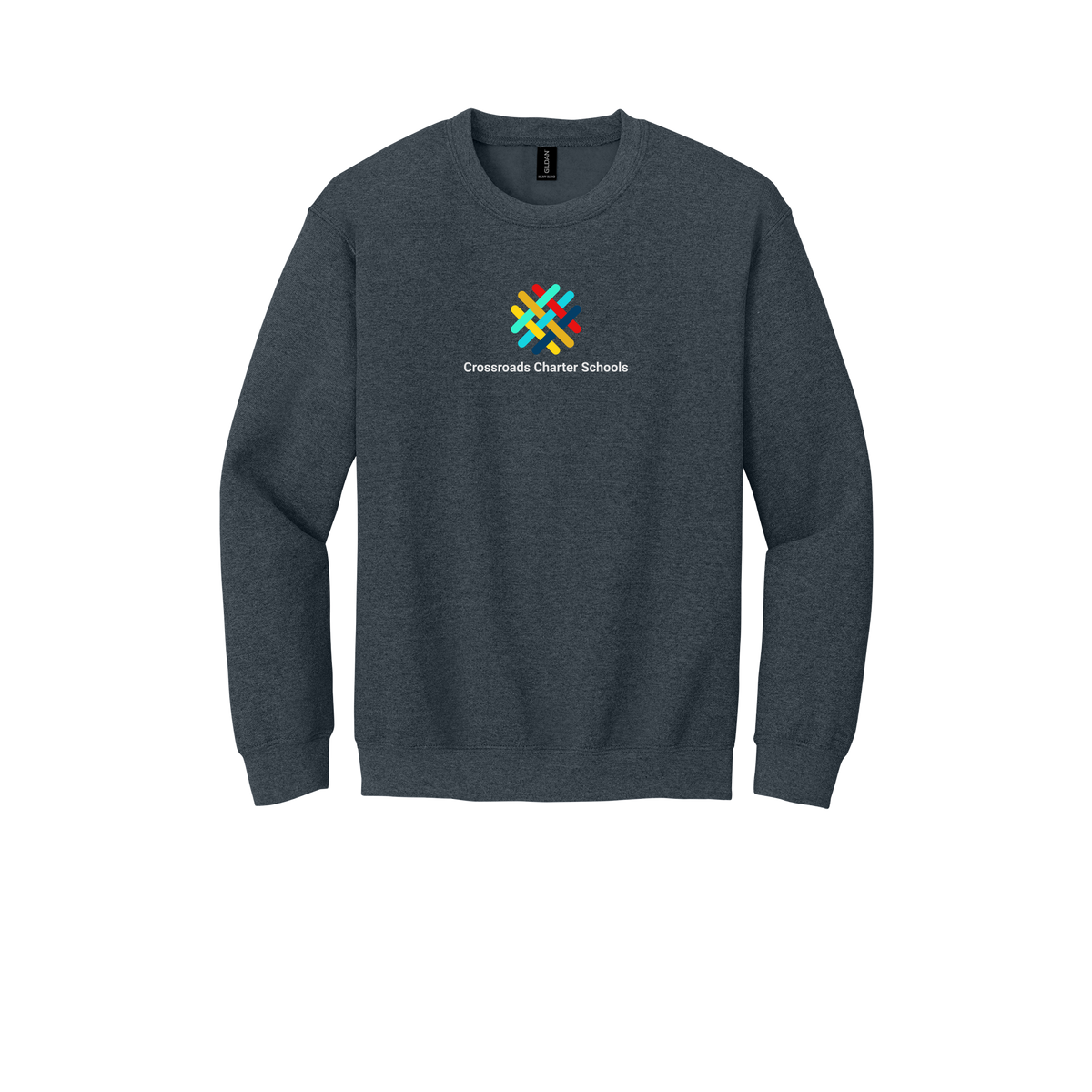 crossroadsschoolskc-comfort-crewneck-dtf-front-18000-darkheather-flat-front