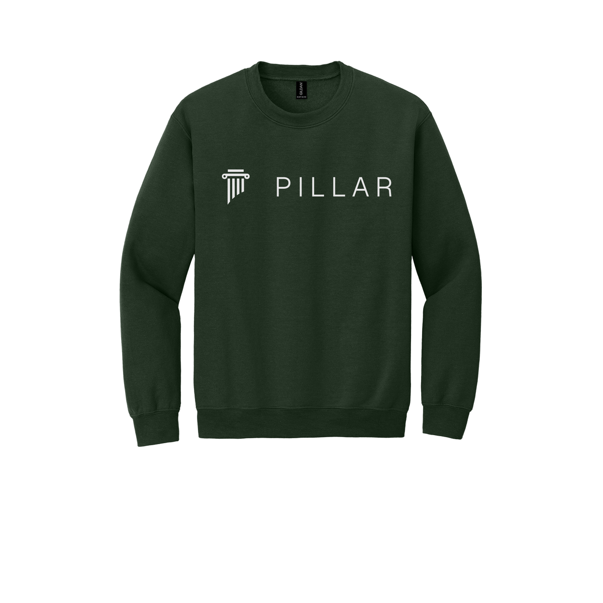 pillar-comfort-crewneck-dtf-front-18000-forestgreen-flat-front