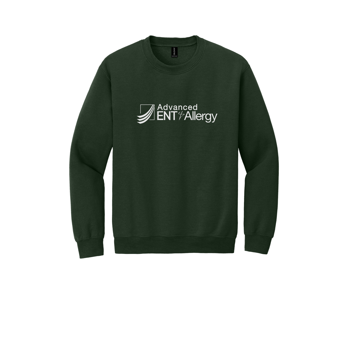 advancedentandallergy-clinic-comfort-crewneck-dtf-front-18000-forestgreen-flat-front