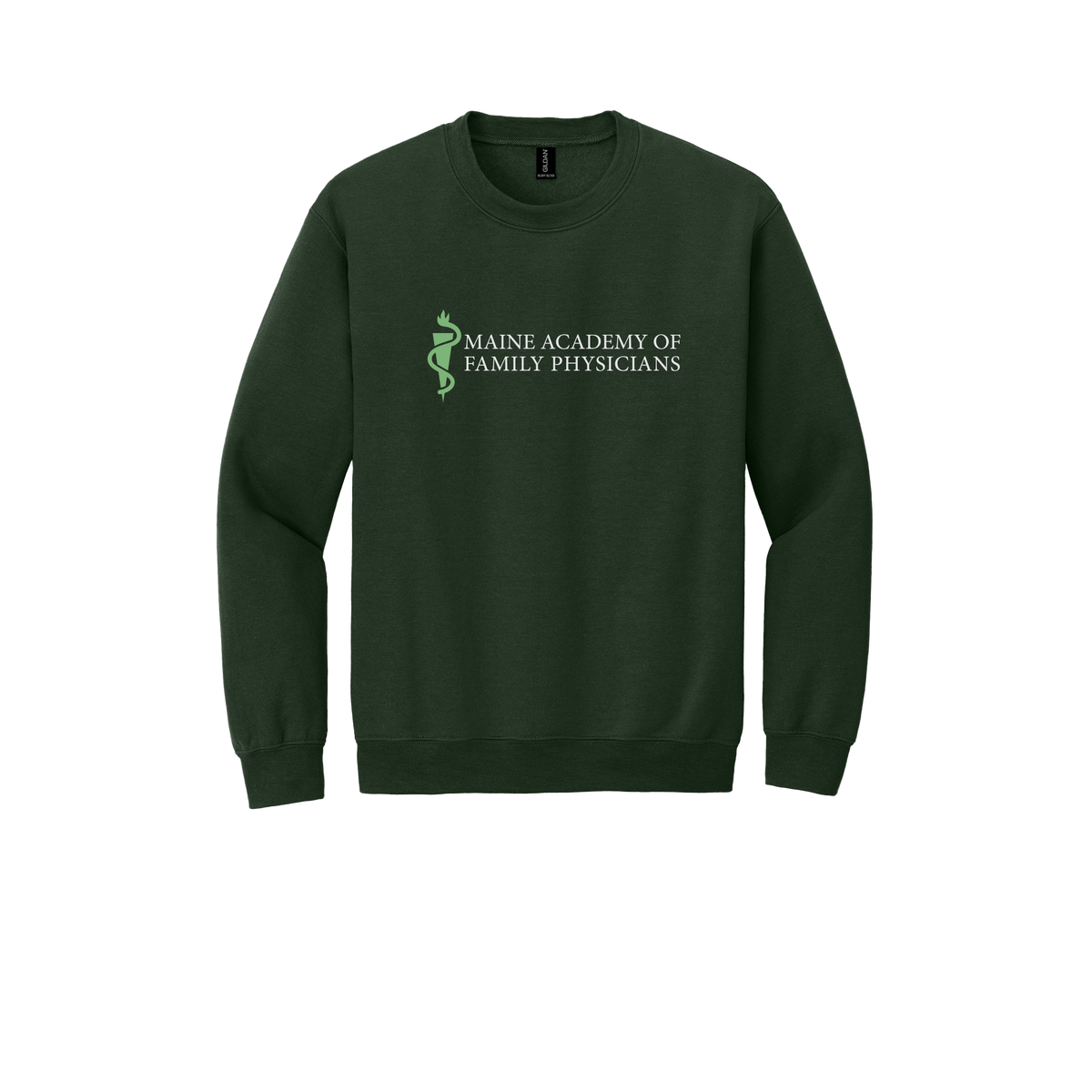 maineafp-clinic-comfort-crewneck-dtf-front-18000-forestgreen-flat-front