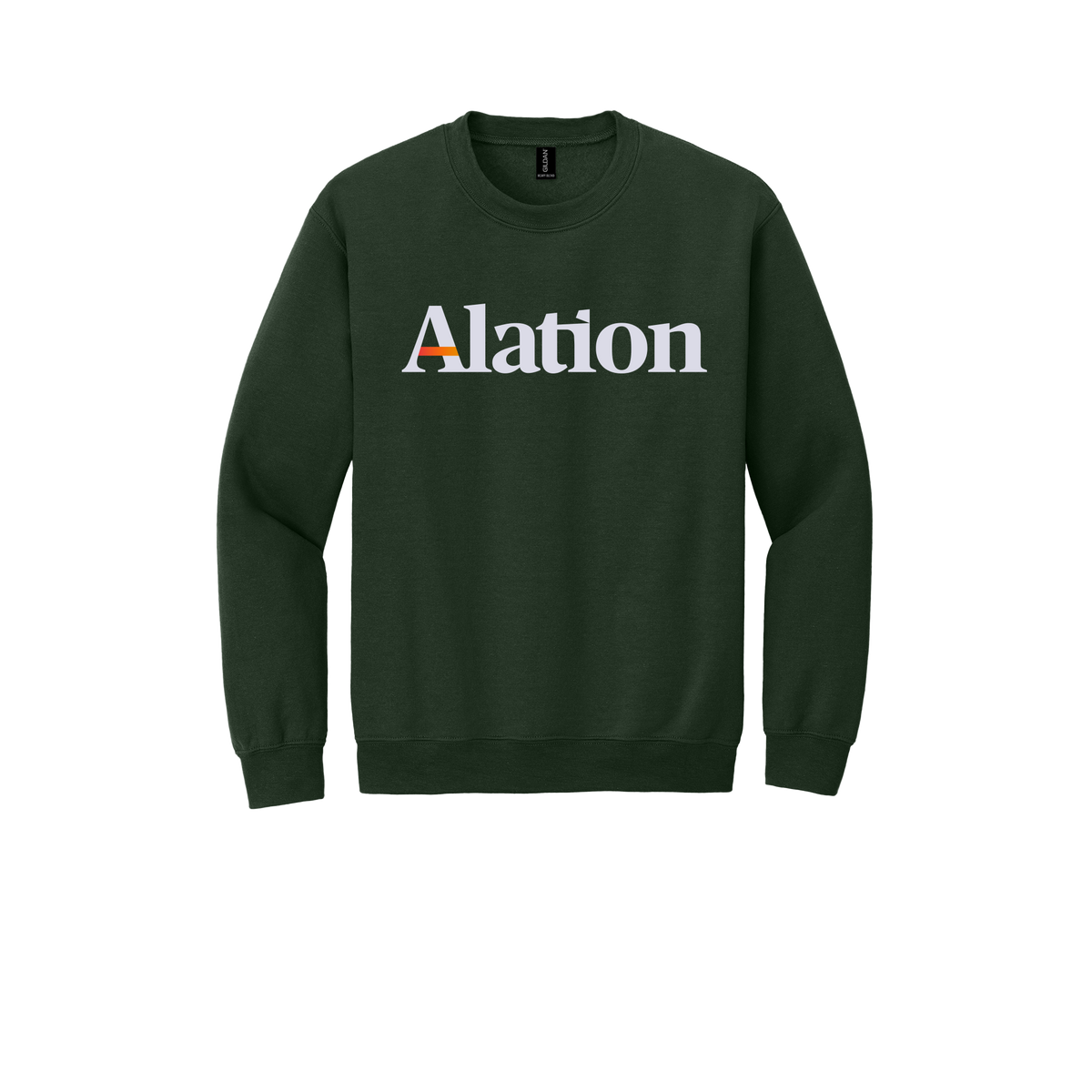 alation-comfort-crewneck-dtf-front-18000-forestgreen-flat-front