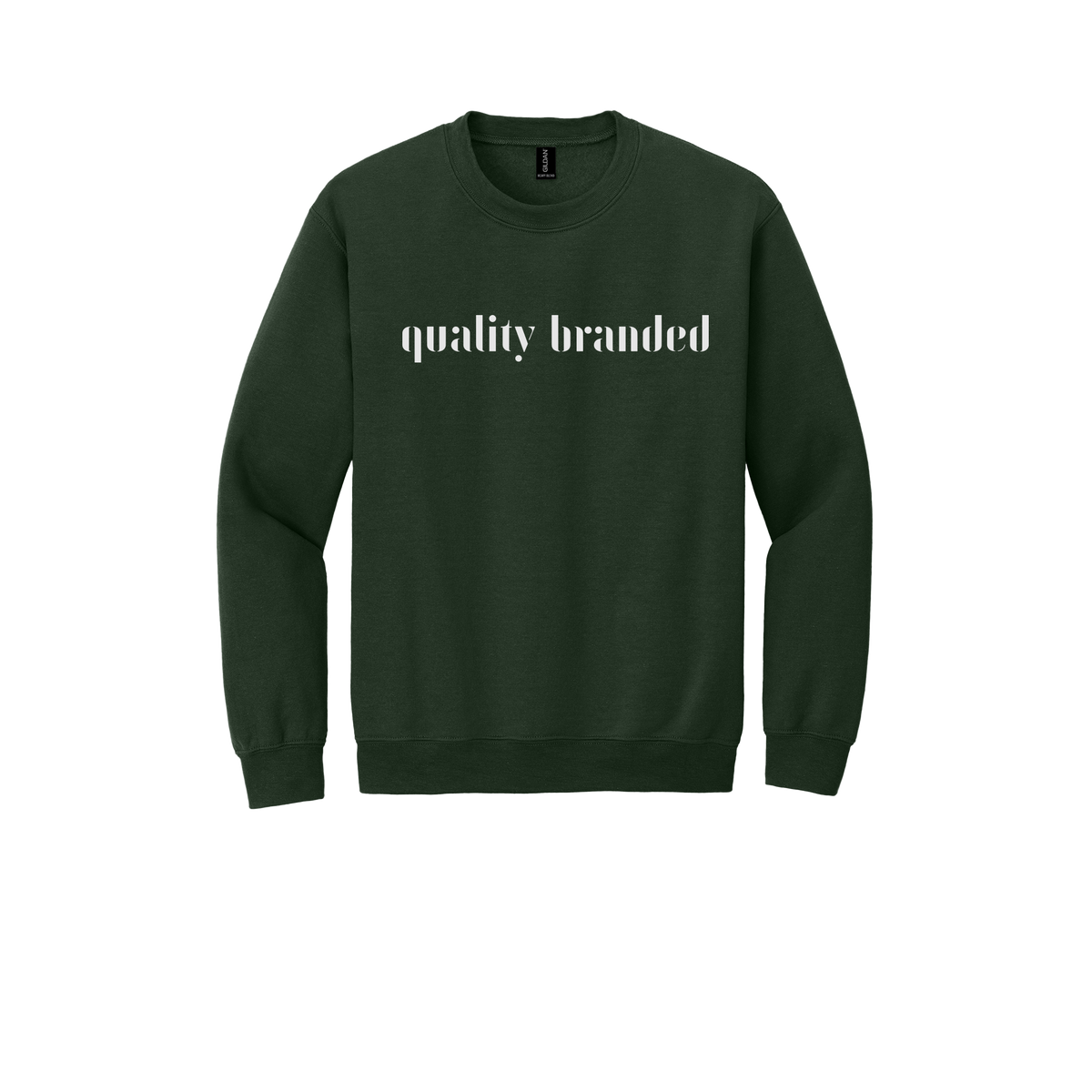 qualitybranded-comfort-crewneck-dtf-front-18000-forestgreen-flat-front