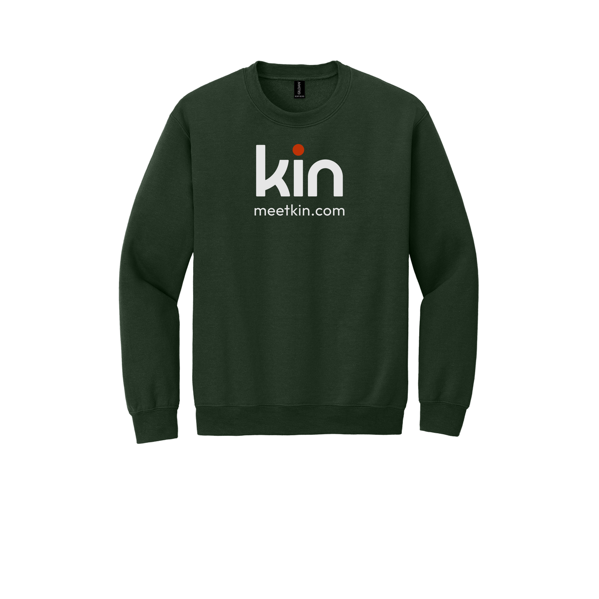 kin-comfort-crewneck-dtf-front-18000-forestgreen-flat-front