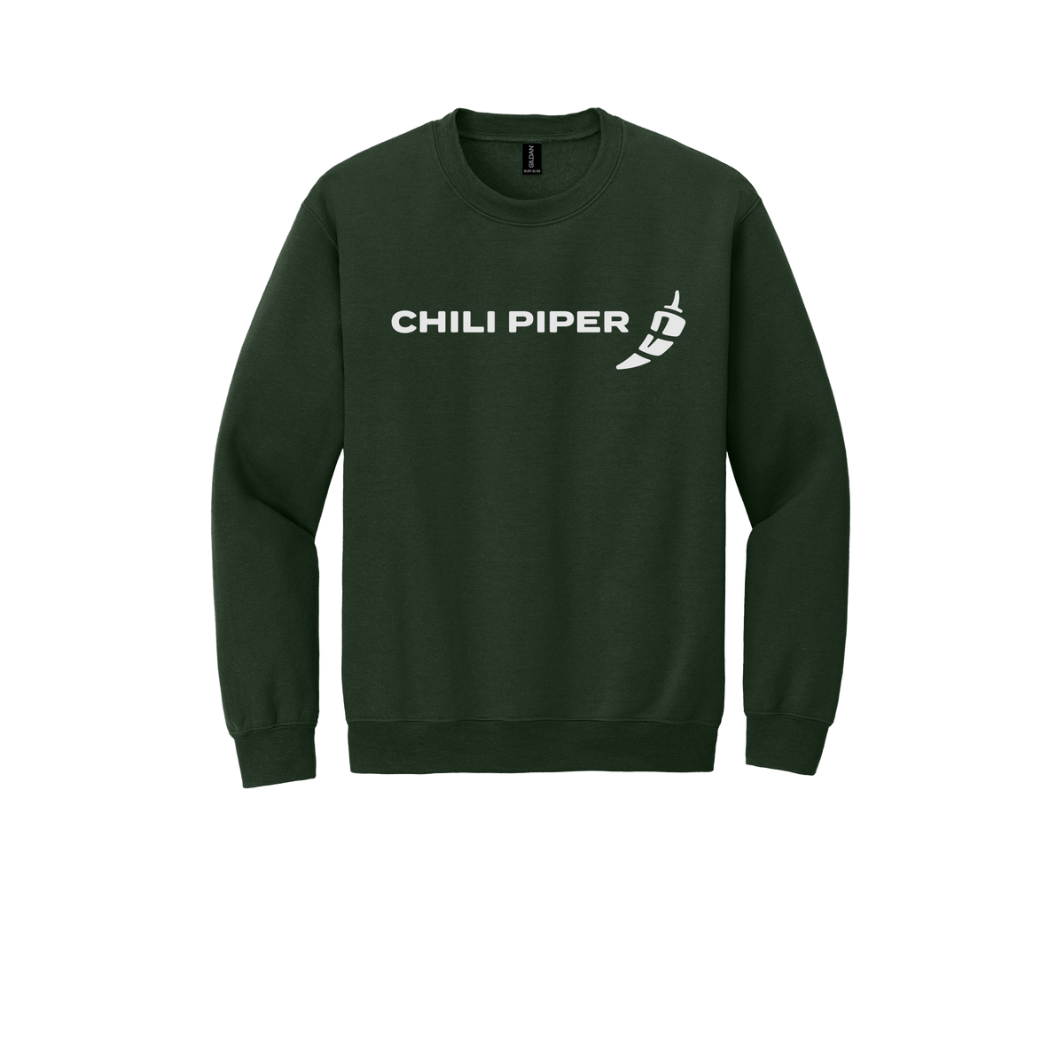 chilipiper-comfort-crewneck-dtf-front-18000-forestgreen-flat-front