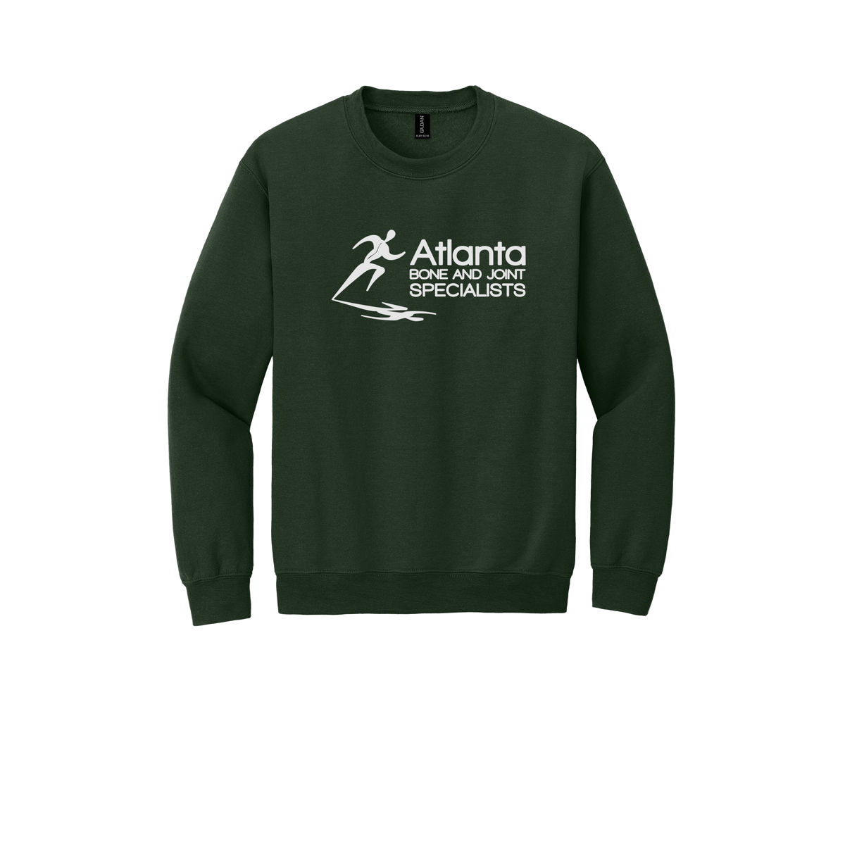 atlantaboneandjoint-clinic-comfort-crewneck-dtf-front-18000-forestgreen-flat-front