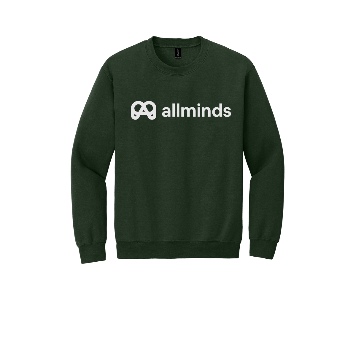 getallminds-comfort-crewneck-dtf-front-18000-forestgreen-flat-front