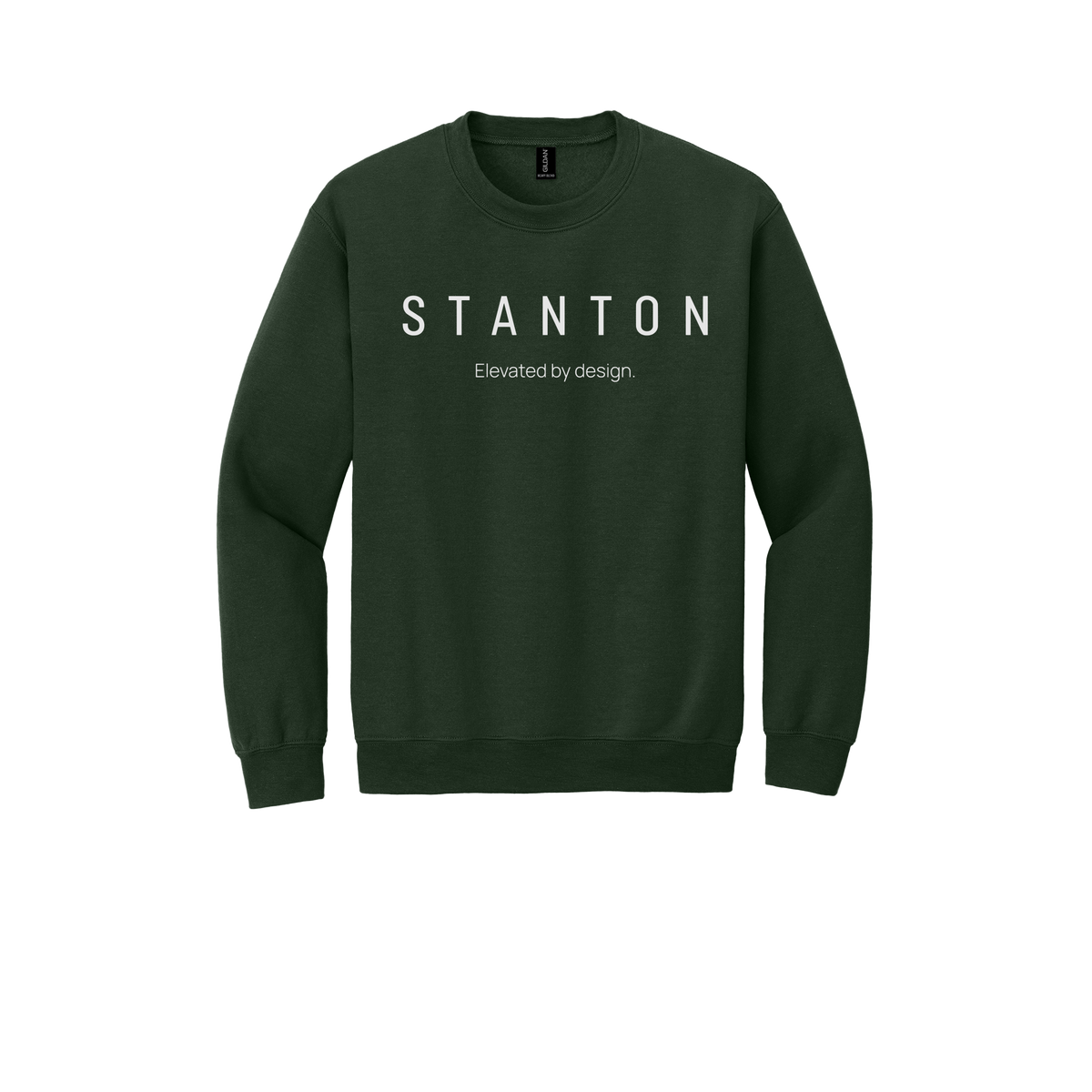 stantoncarpet-comfort-crewneck-dtf-front-18000-forestgreen-flat-front
