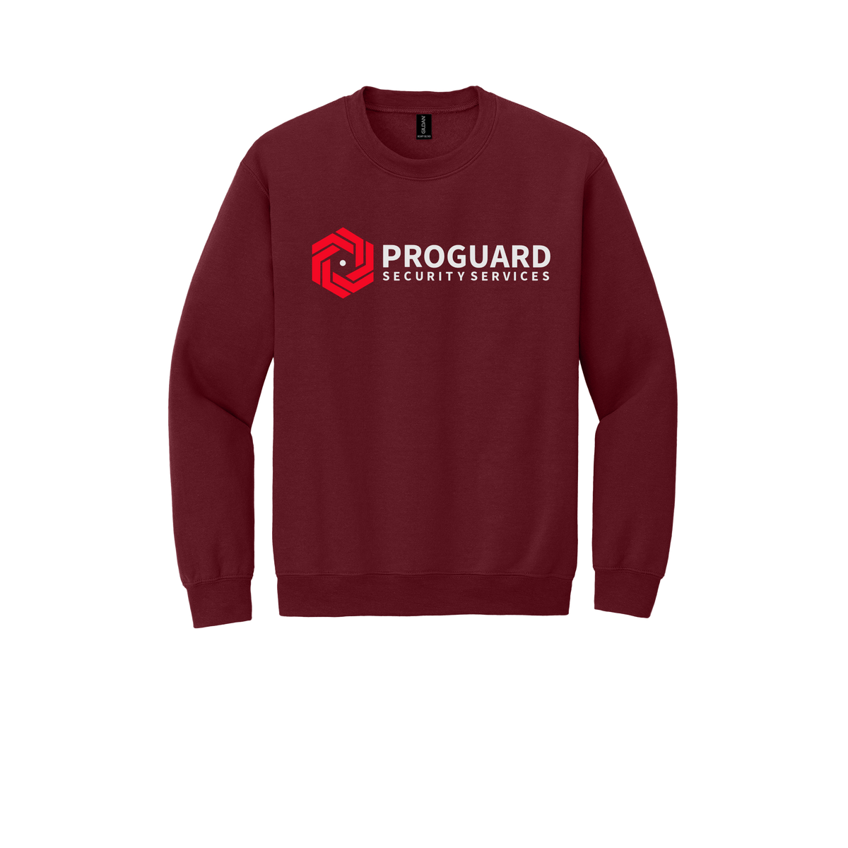 proguardsecurityservices-comfort-crewneck-dtf-front-18000-garnet-flat-front