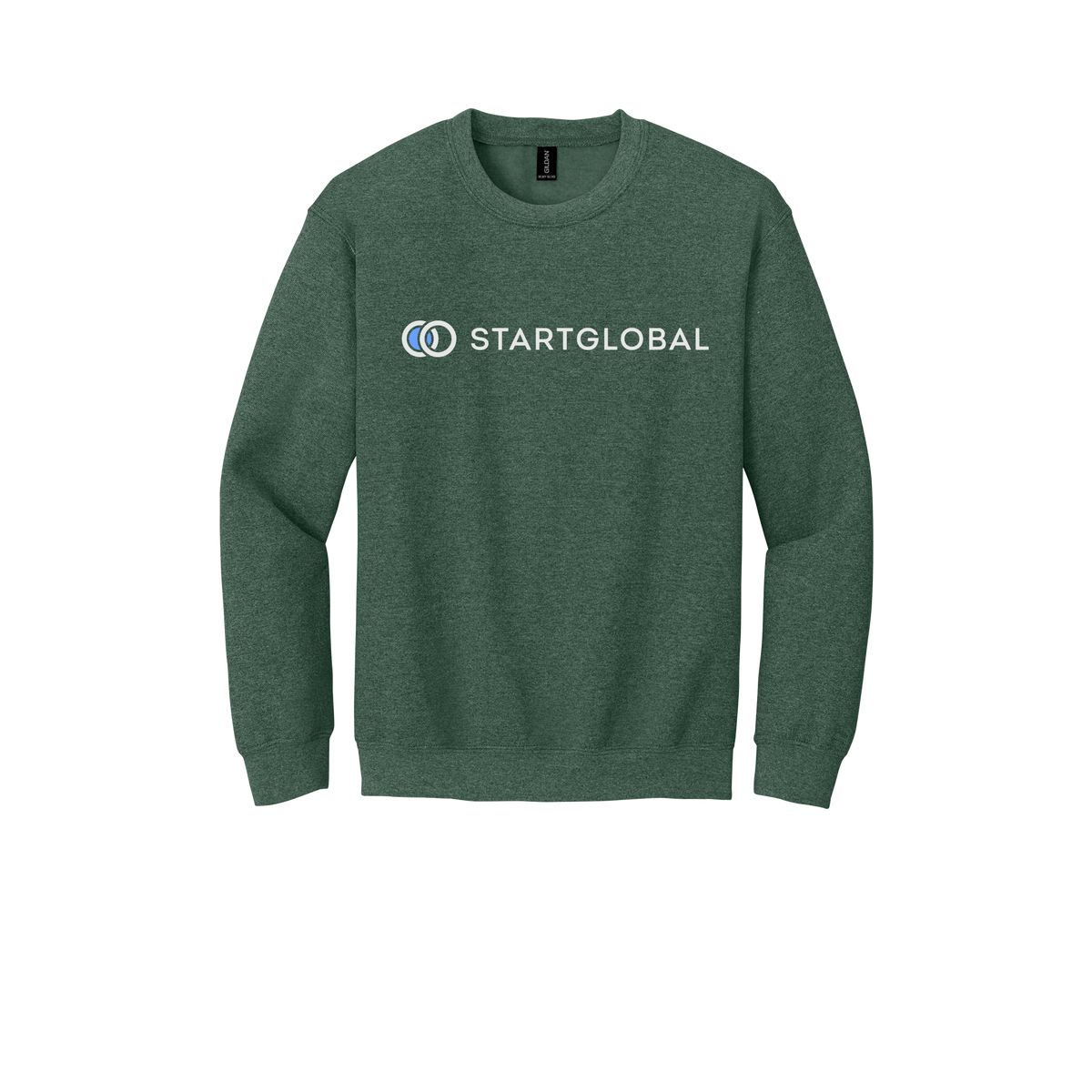 startglobal-comfort-crewneck-dtf-front-18000-heathersportdarkgreen-flat-front