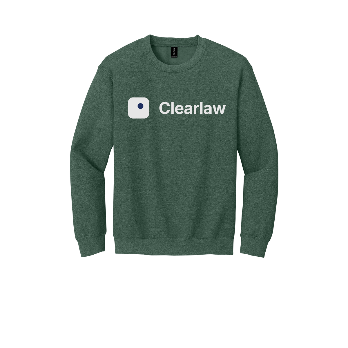 clearlaw-comfort-crewneck-dtf-front-18000-heathersportdarkgreen-flat-front