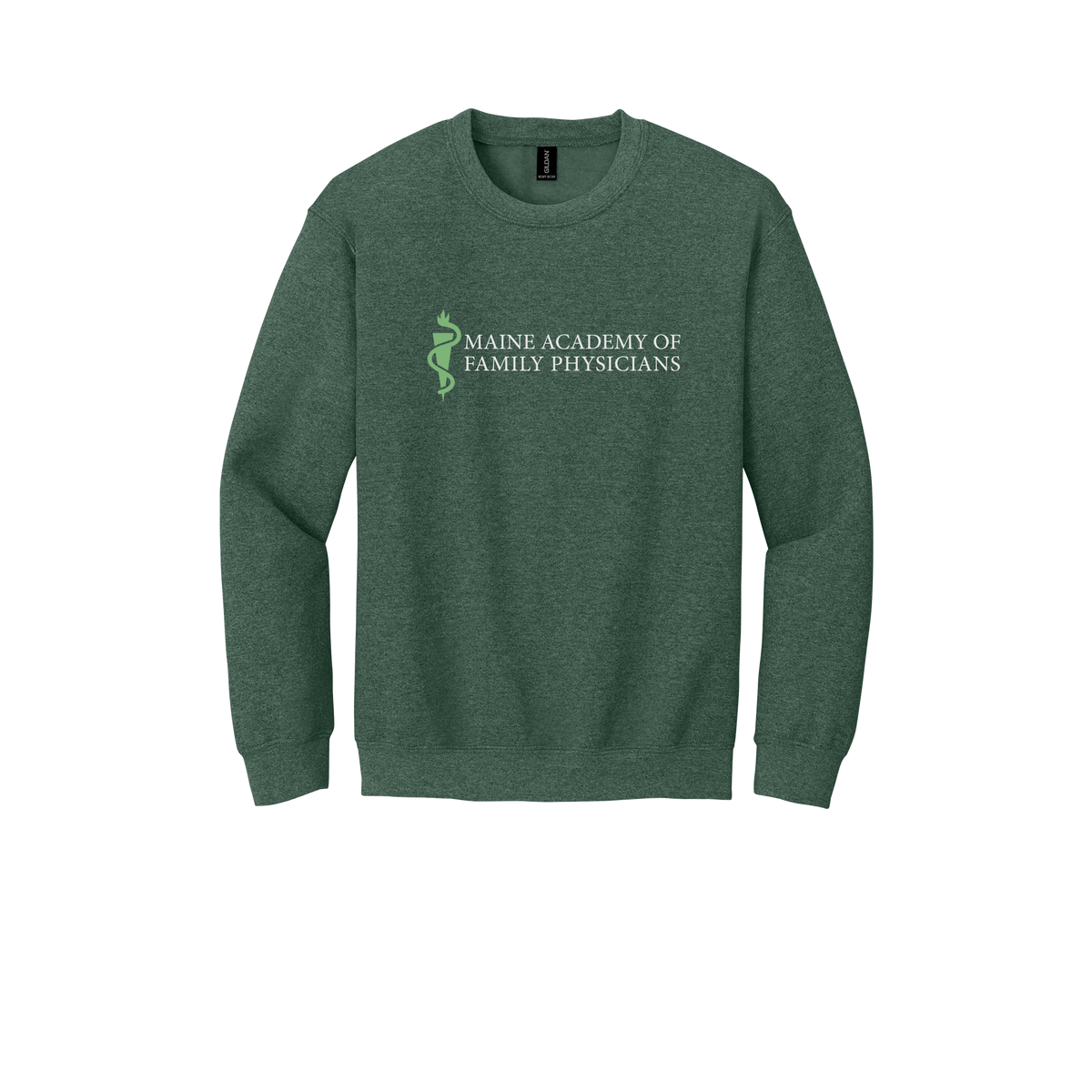 maineafp-clinic-comfort-crewneck-dtf-front-18000-heathersportdarkgreen-flat-front