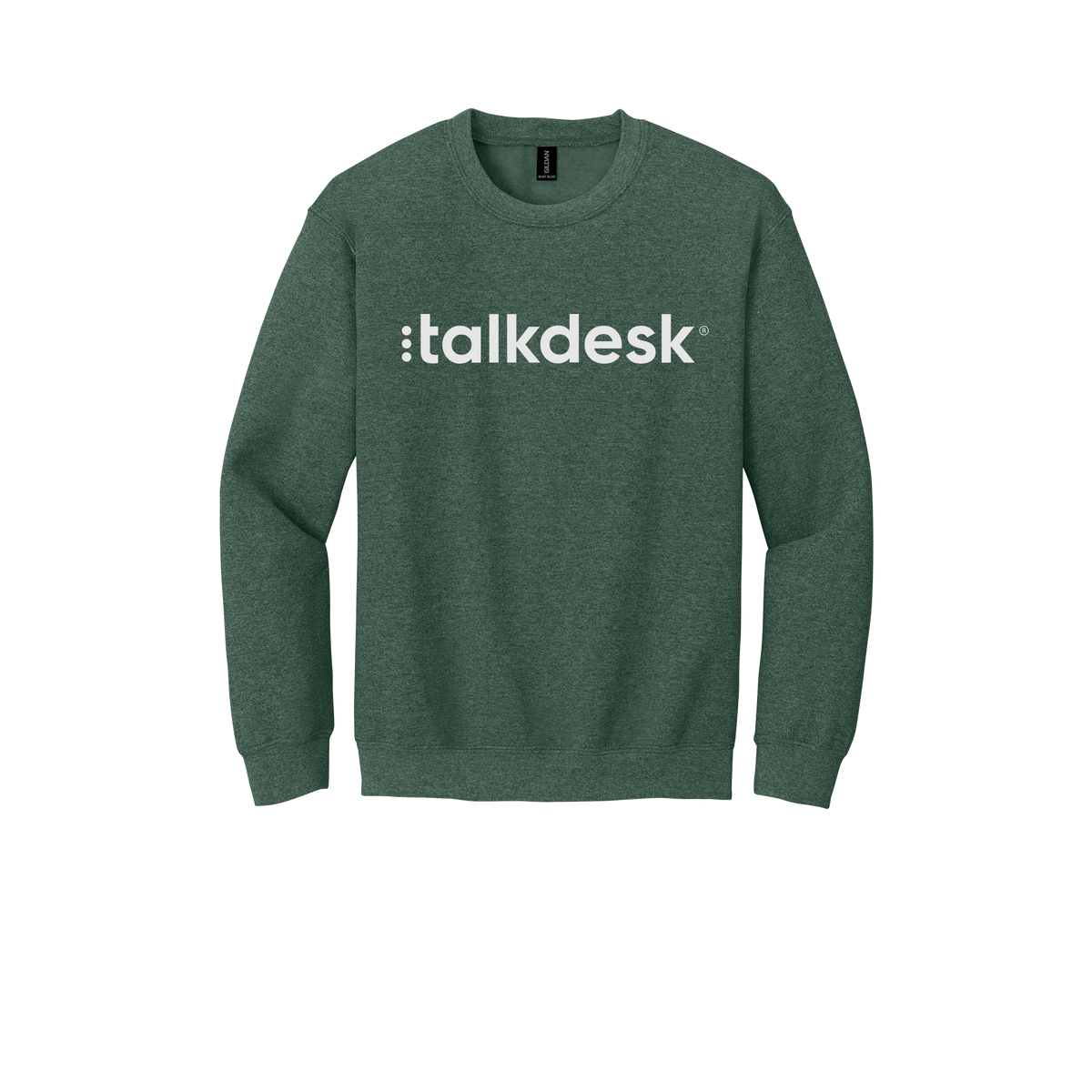 talkdesk-comfort-crewneck-dtf-front-18000-heathersportdarkgreen-flat-front