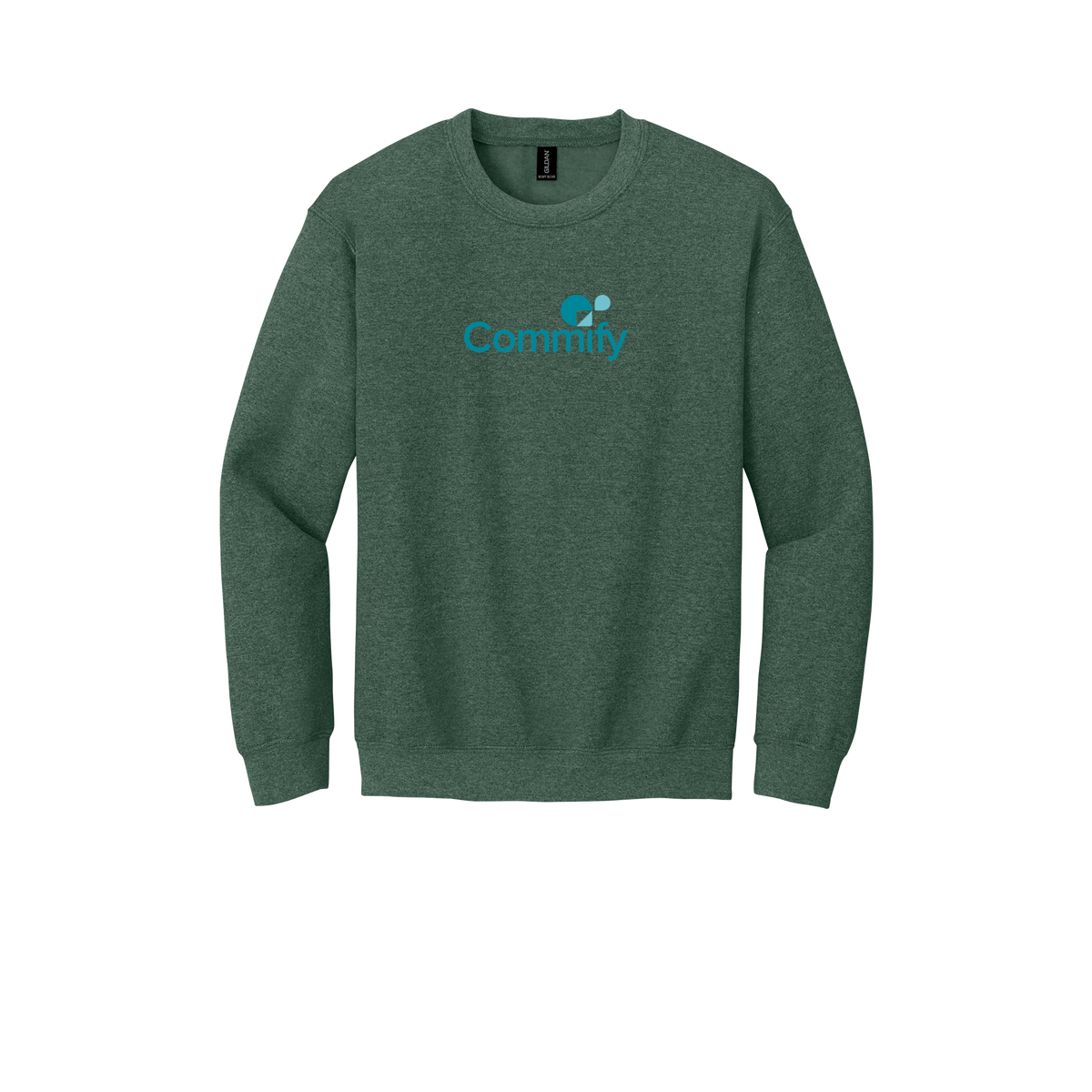 commify-comfort-crewneck-dtf-front-18000-heathersportdarkgreen-flat-front