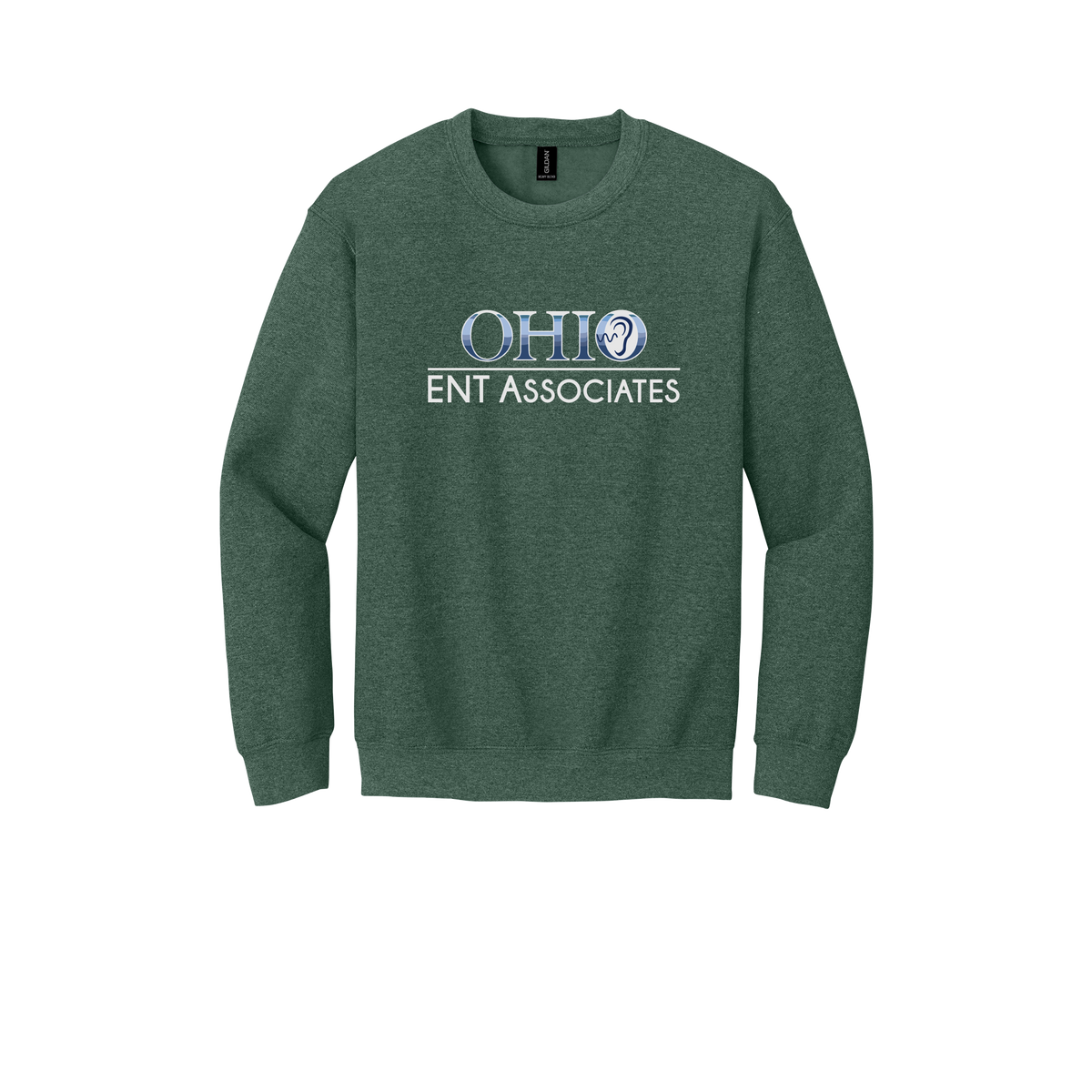 ohioentaudiology-clinic-comfort-crewneck-dtf-front-18000-heathersportdarkgreen-flat-front