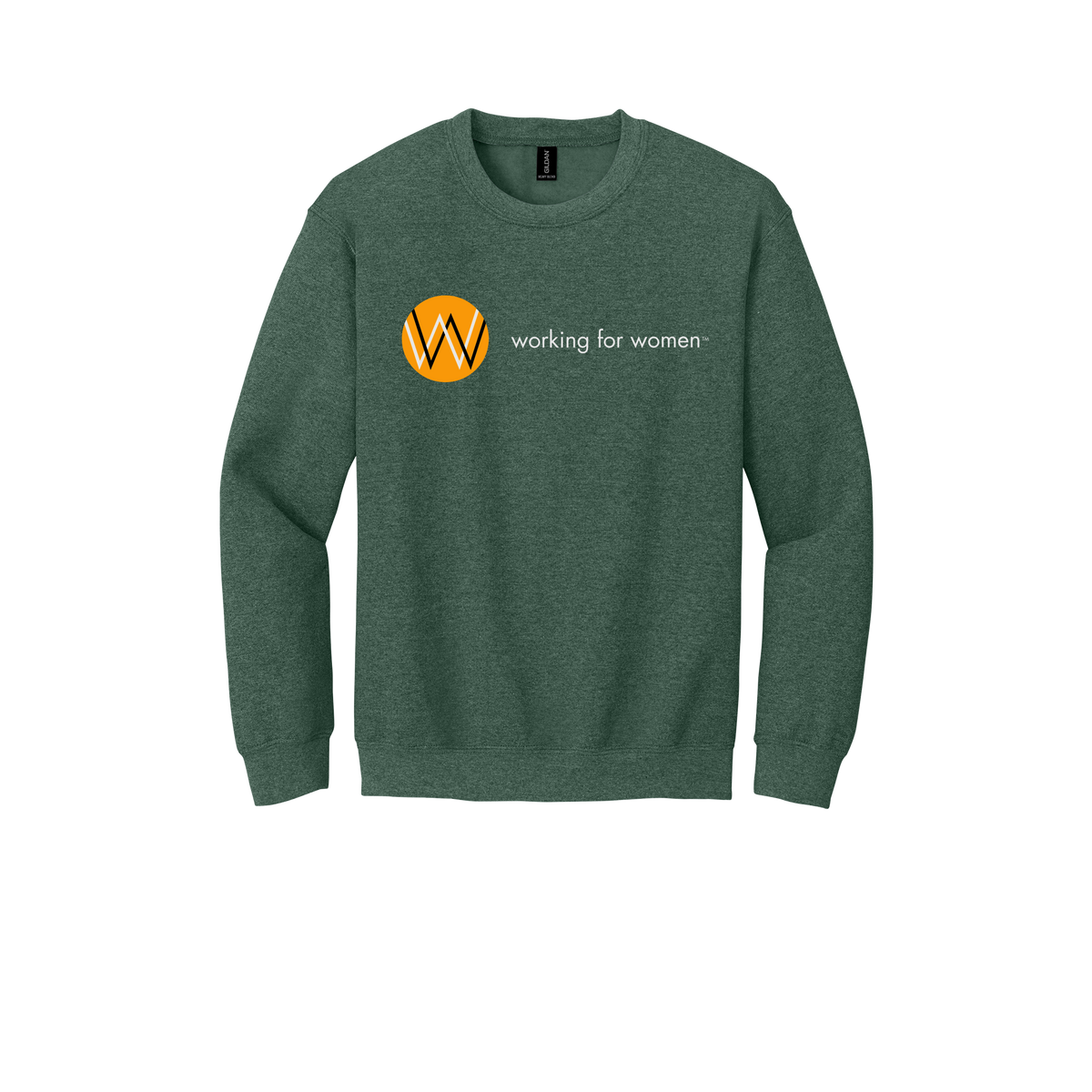 workingforwomen-comfort-crewneck-dtf-front-18000-heathersportdarkgreen-flat-front