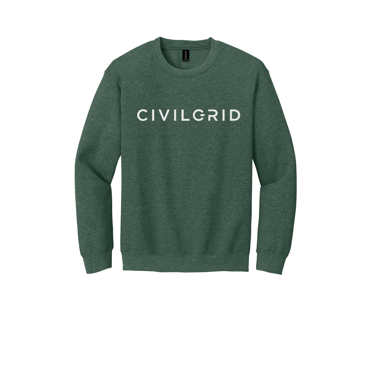 civilgrid-comfort-crewneck-dtf-front-18000-heathersportdarkgreen-flat-front