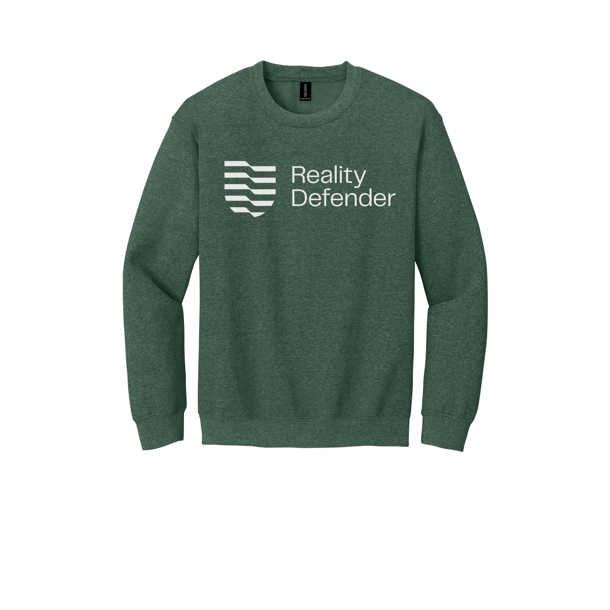 realitydefender-comfort-crewneck-dtf-front-18000-heathersportdarkgreen-flat-front