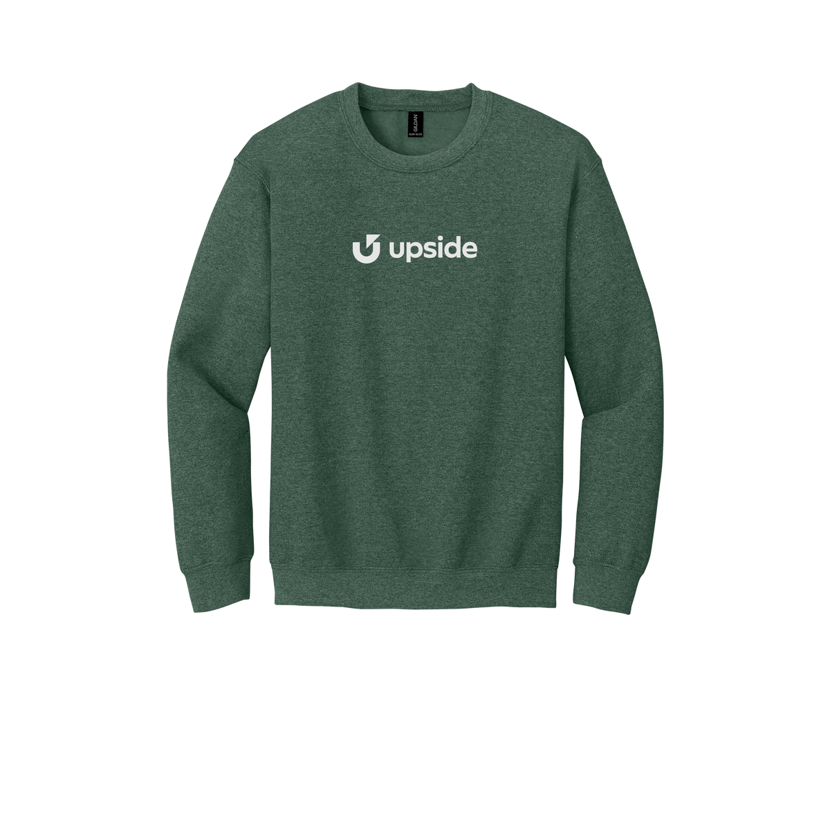 upside-comfort-crewneck-dtf-front-18000-heathersportdarkgreen-flat-front