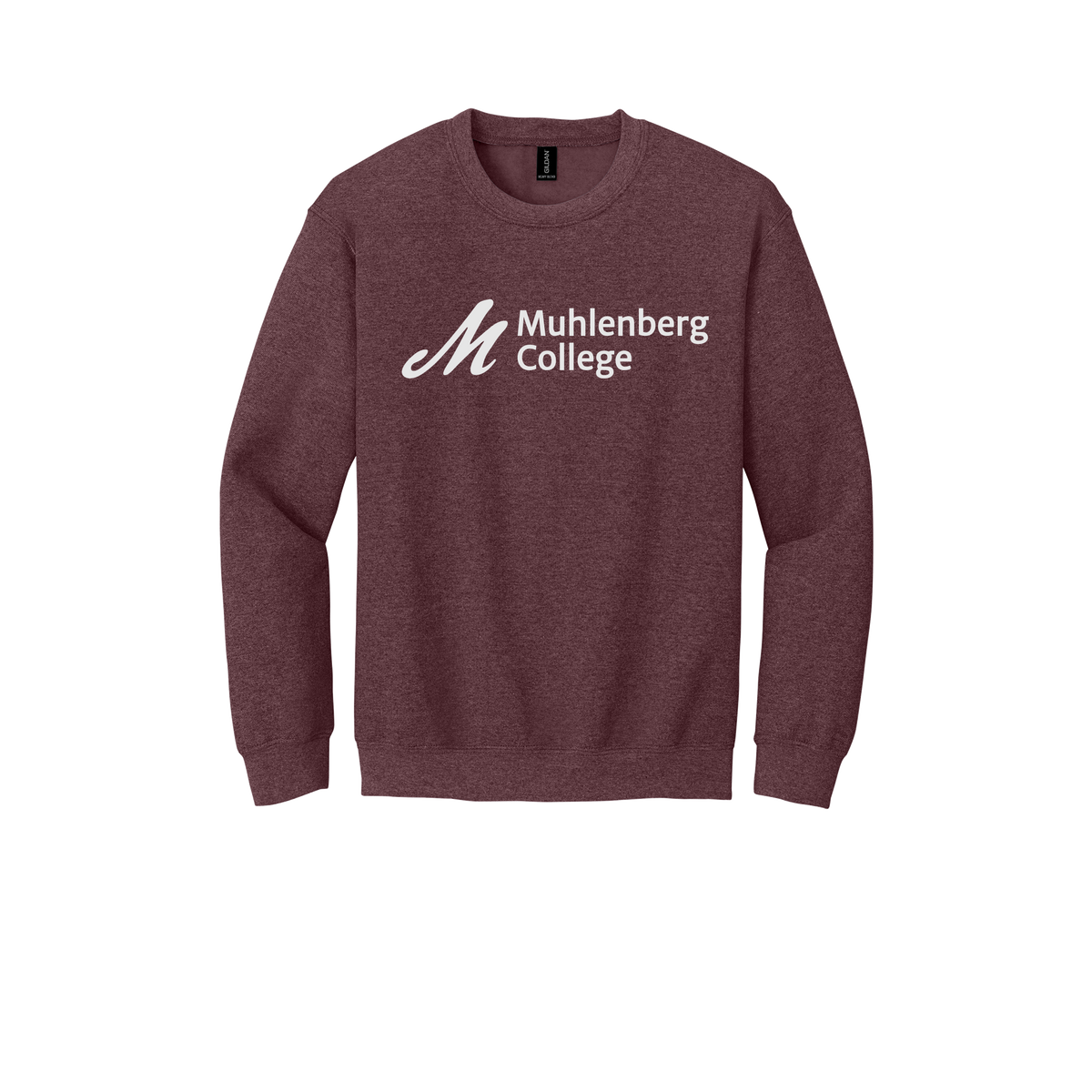 muhlenberg-comfort-crewneck-dtf-front-18000-heathersportdarkmaroon-flat-front
