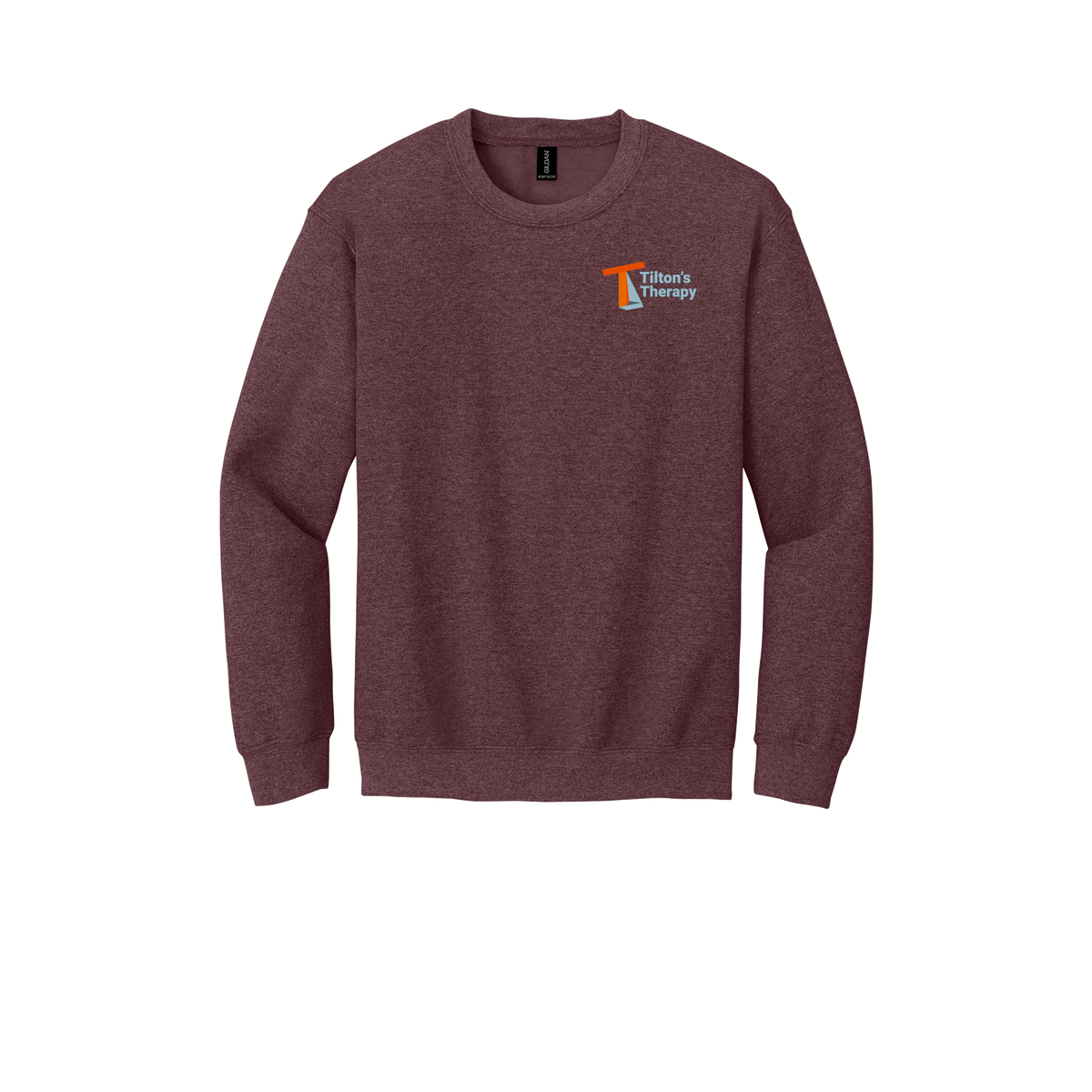 tiltonstherapy-comfort-crewneck-dtf-leftchest-18000-heathersportdarkmaroon-flat-front