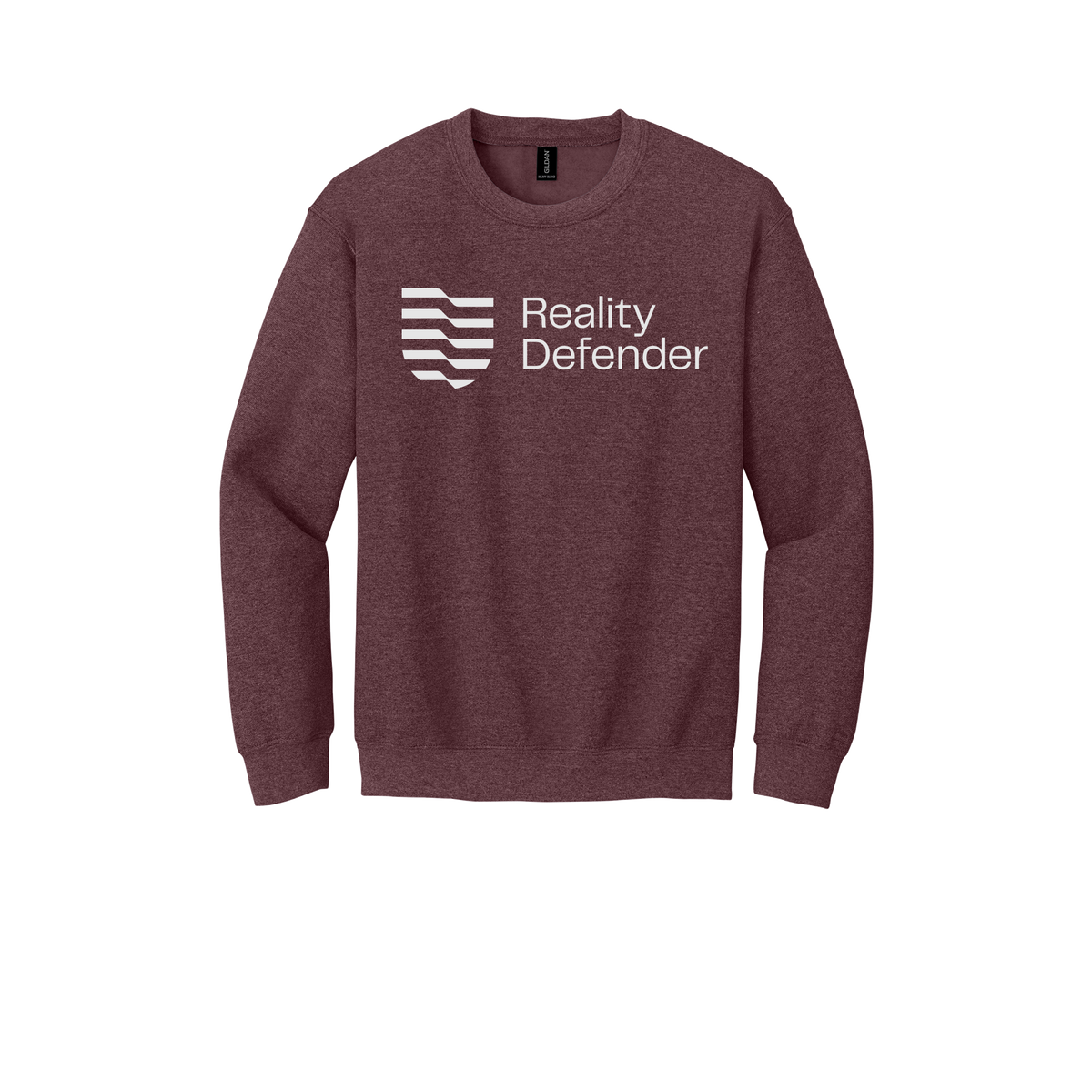 realitydefender-comfort-crewneck-dtf-front-18000-heathersportdarkmaroon-flat-front
