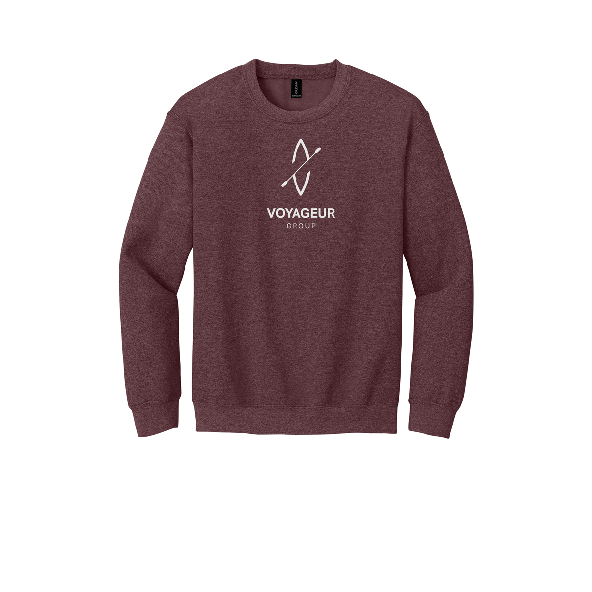 voyageurgroup-comfort-crewneck-dtf-front-18000-heathersportdarkmaroon-flat-front