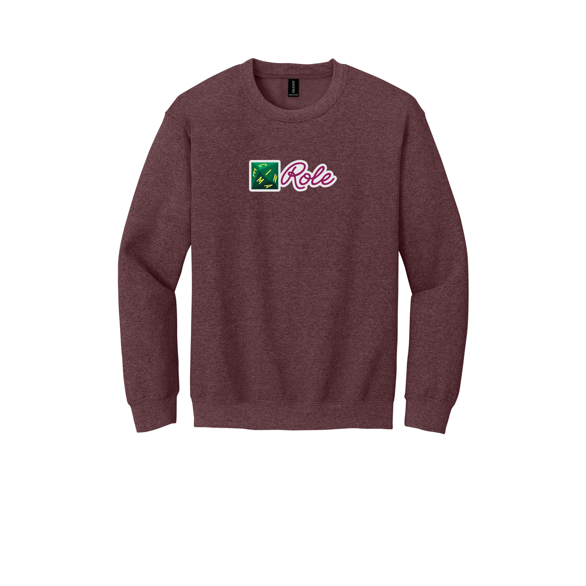 cinemarole-comfort-crewneck-dtf-front-18000-heathersportdarkmaroon-flat-front