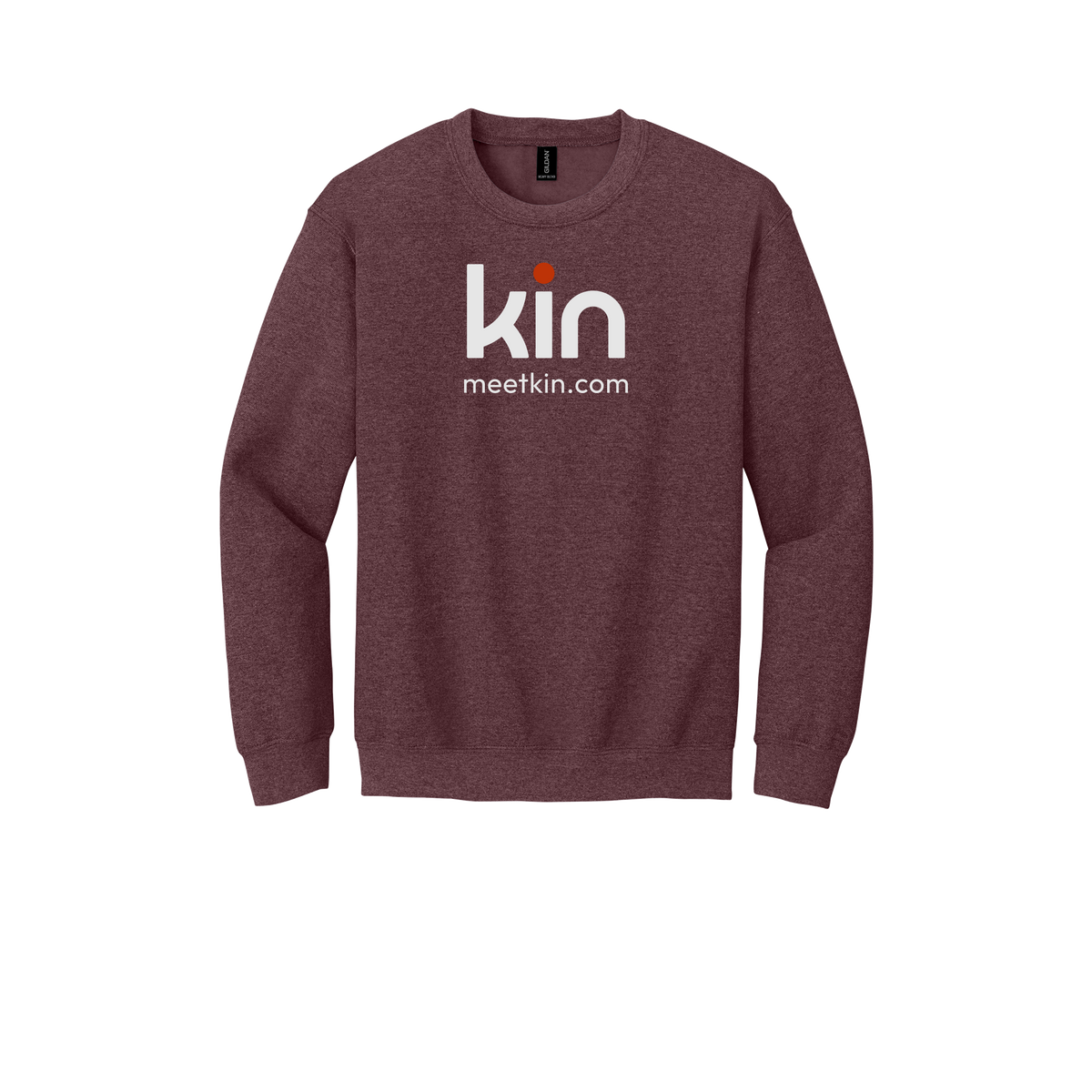 kin-comfort-crewneck-dtf-front-18000-heathersportdarkmaroon-flat-front