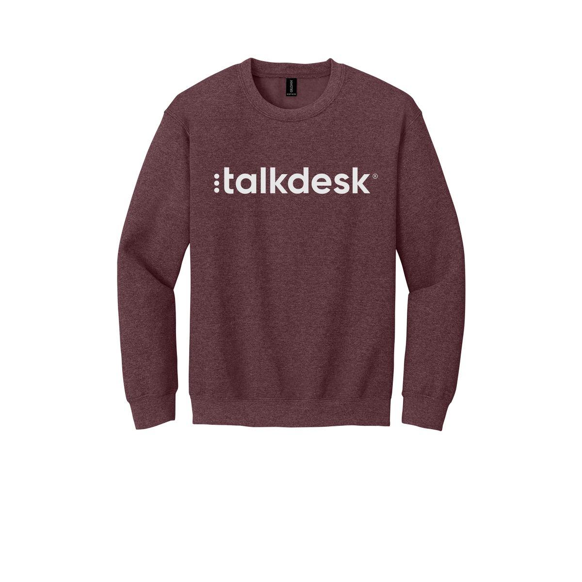 talkdesk-comfort-crewneck-dtf-front-18000-heathersportdarkmaroon-flat-front