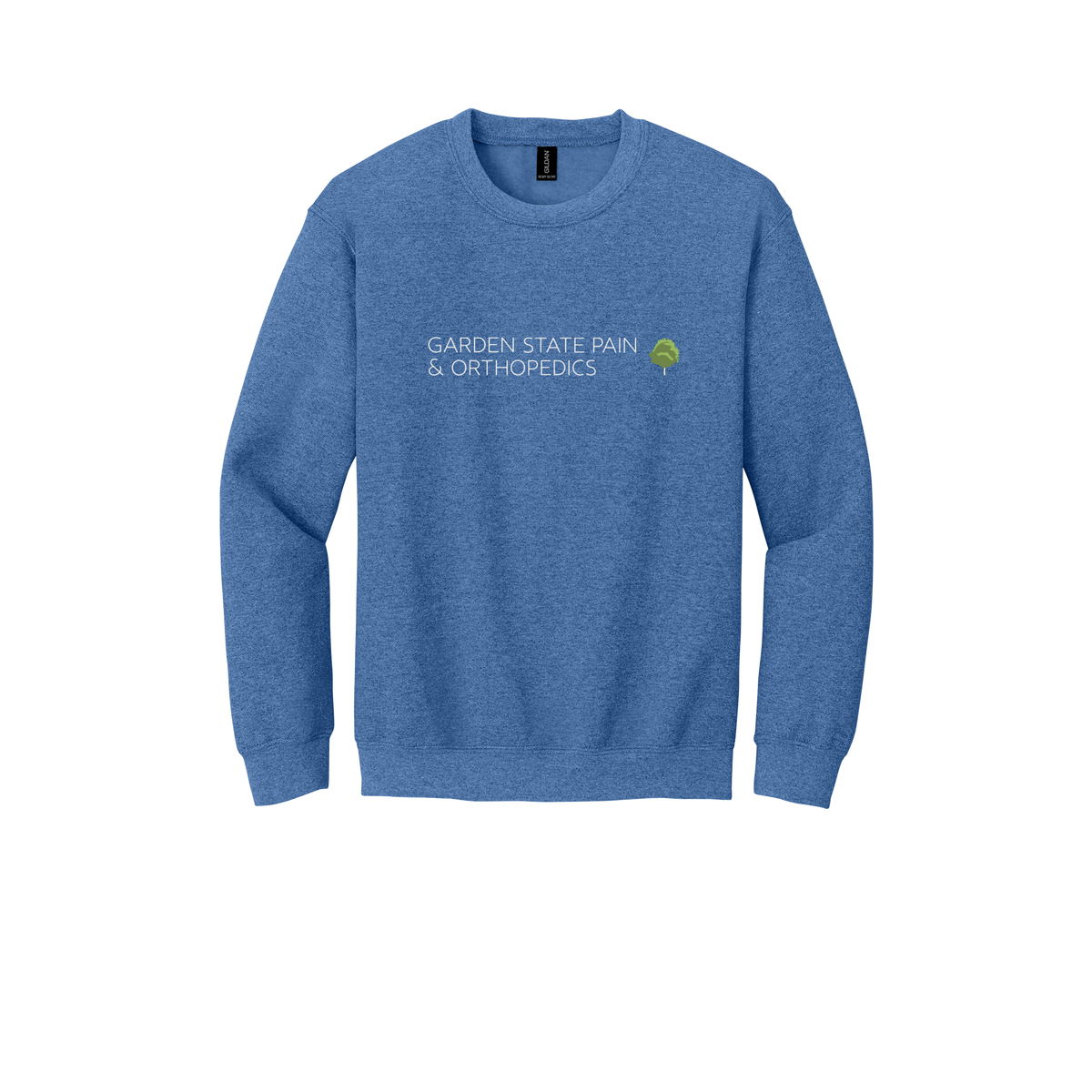 gardenstatepain-clinic-comfort-crewneck-dtf-front-18000-heathersportroyal-flat-front