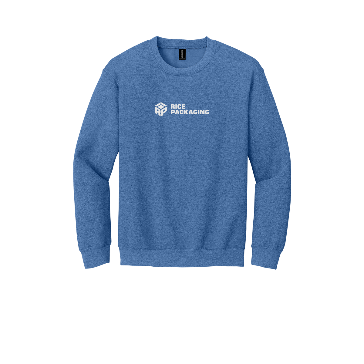 ricepackaging-comfort-crewneck-dtf-front-18000-heathersportroyal-flat-front