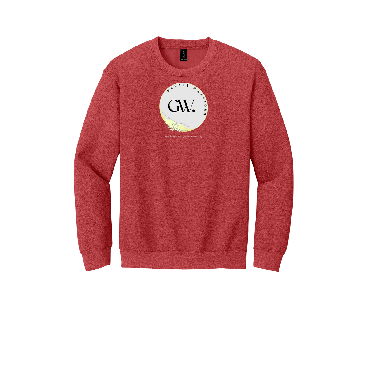 gentle-warriors-comfort-crewneck-dtf-front-18000-heathersportscarlet-flat-front