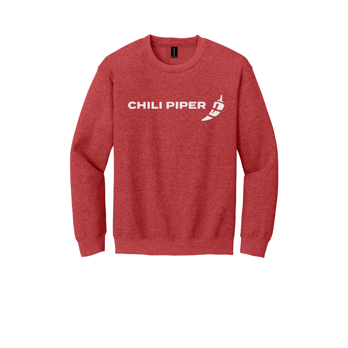 chilipiper-comfort-crewneck-dtf-front-18000-heathersportscarlet-flat-front