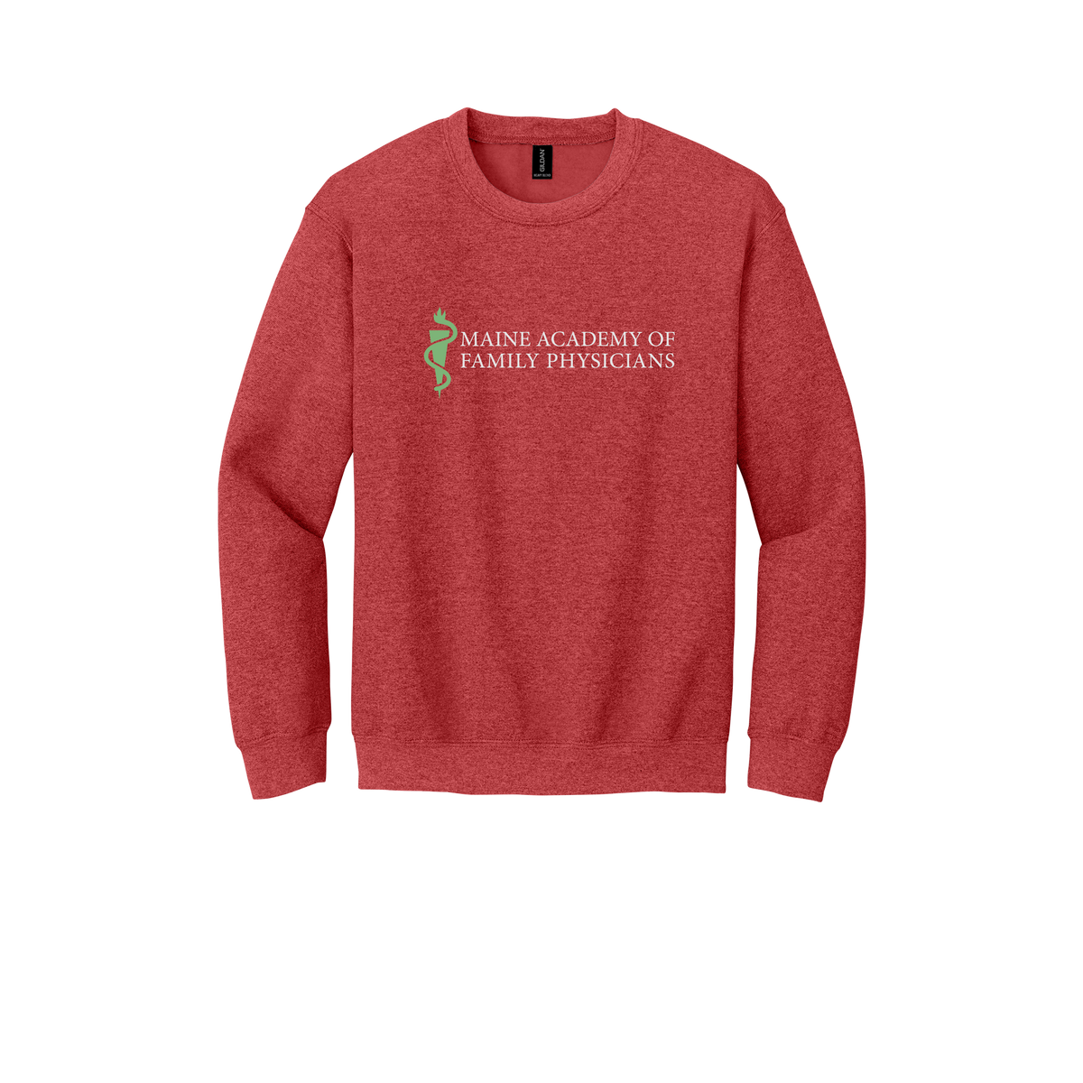 maineafp-clinic-comfort-crewneck-dtf-front-18000-heathersportscarlet-flat-front