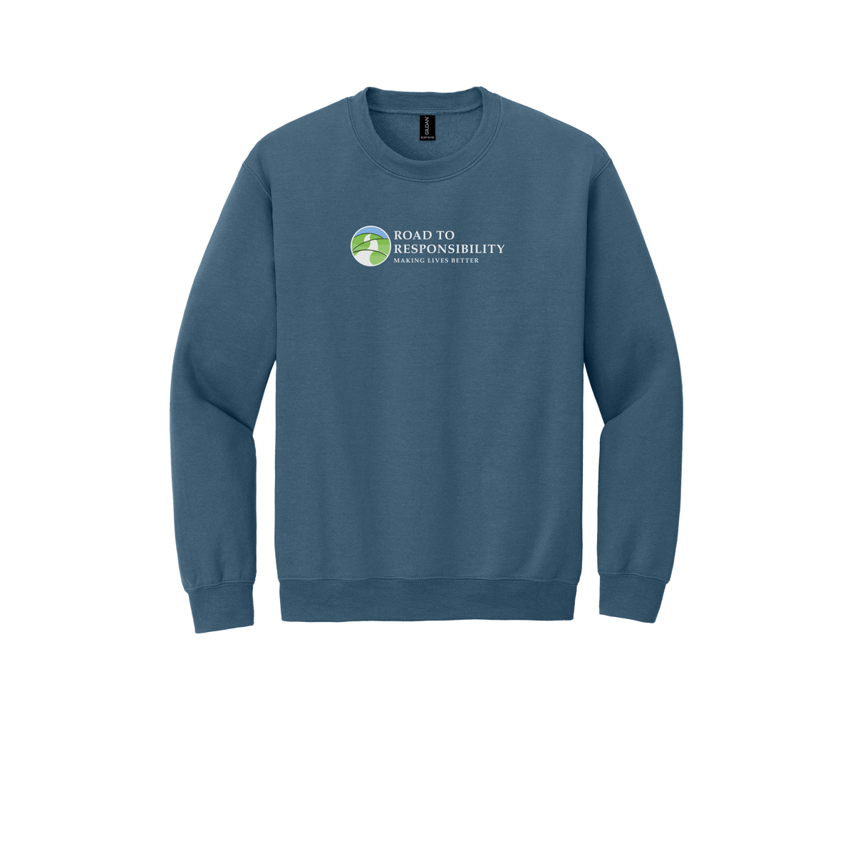roadtoresponsibility-comfort-crewneck-dtf-front-18000-indigoblue-flat-front