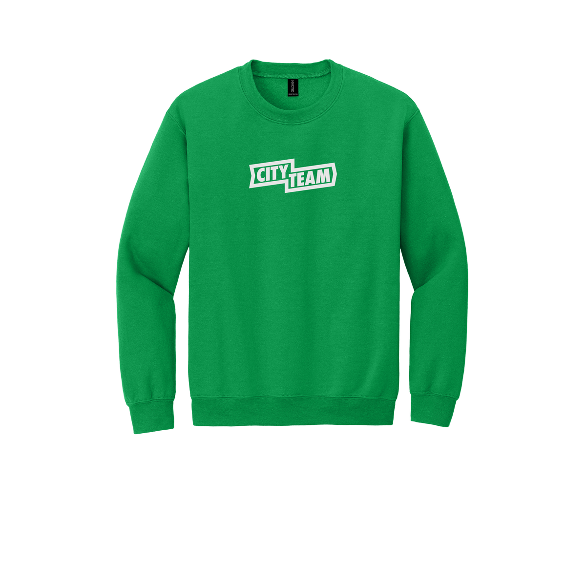 cityteam-comfort-crewneck-dtf-front-18000-irishgreen-flat-front