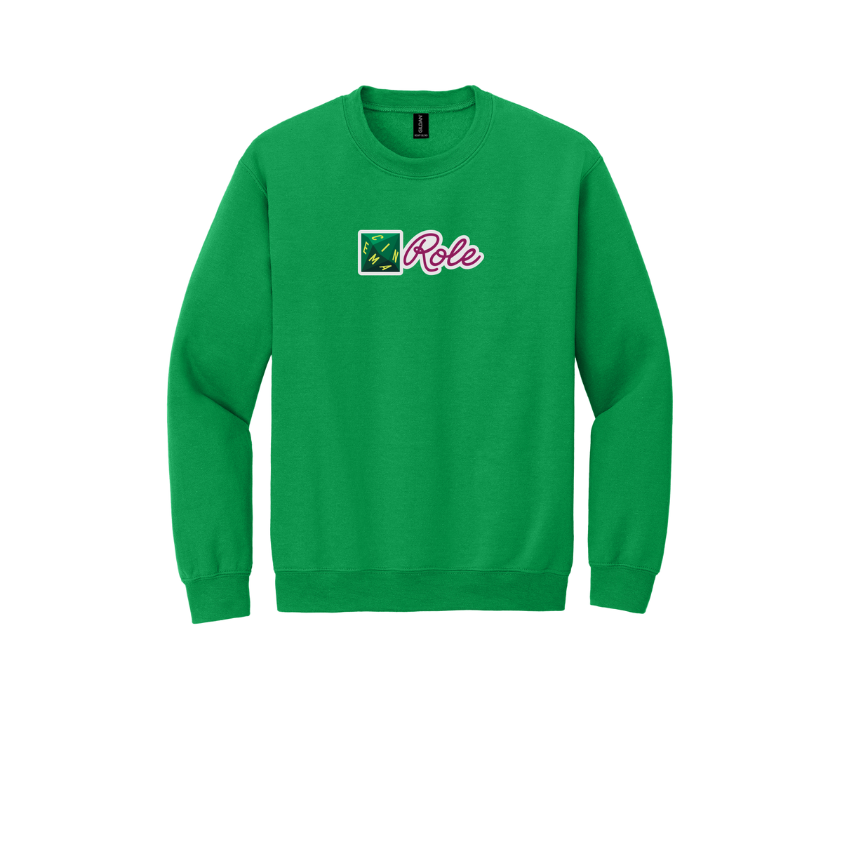 cinemarole-comfort-crewneck-dtf-front-18000-irishgreen-flat-front