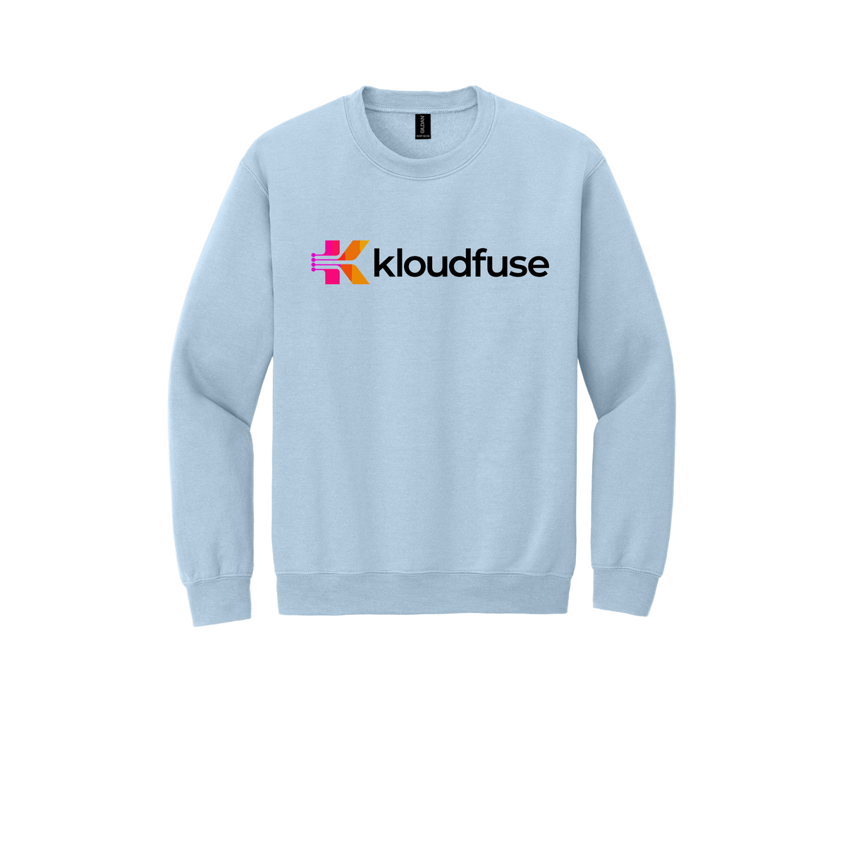 kloudfuse-comfort-crewneck-dtf-front-18000-lightblue-flat-front