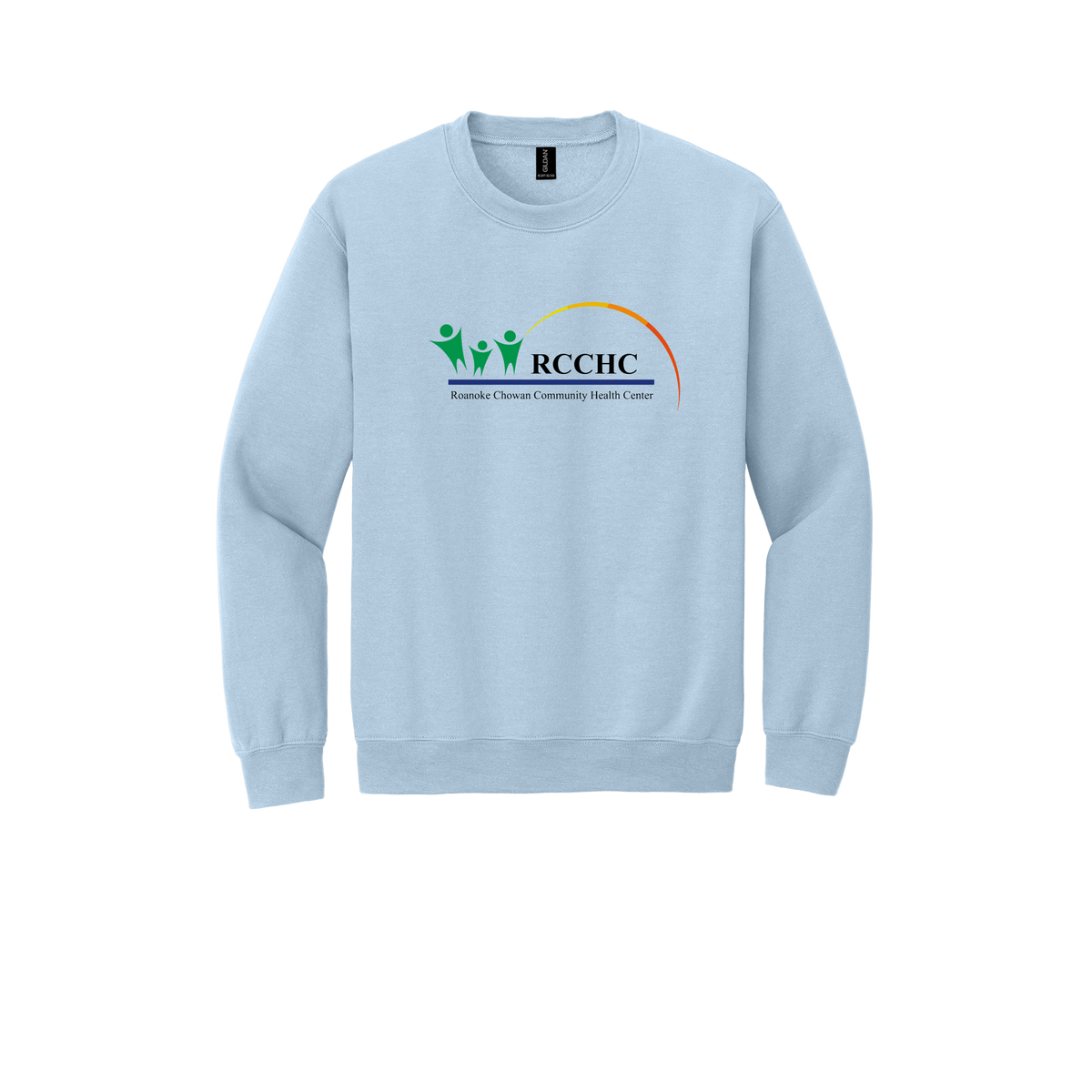 rcchc-clinic-comfort-crewneck-dtf-front-18000-lightblue-flat-front