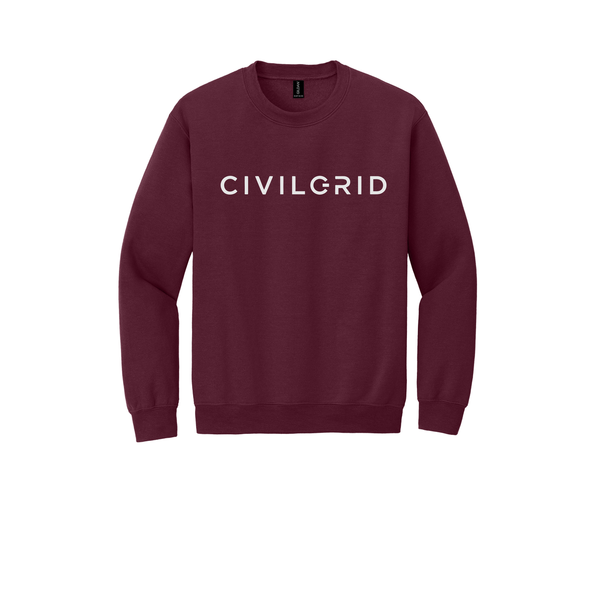 civilgrid-comfort-crewneck-dtf-front-18000-maroon-flat-front