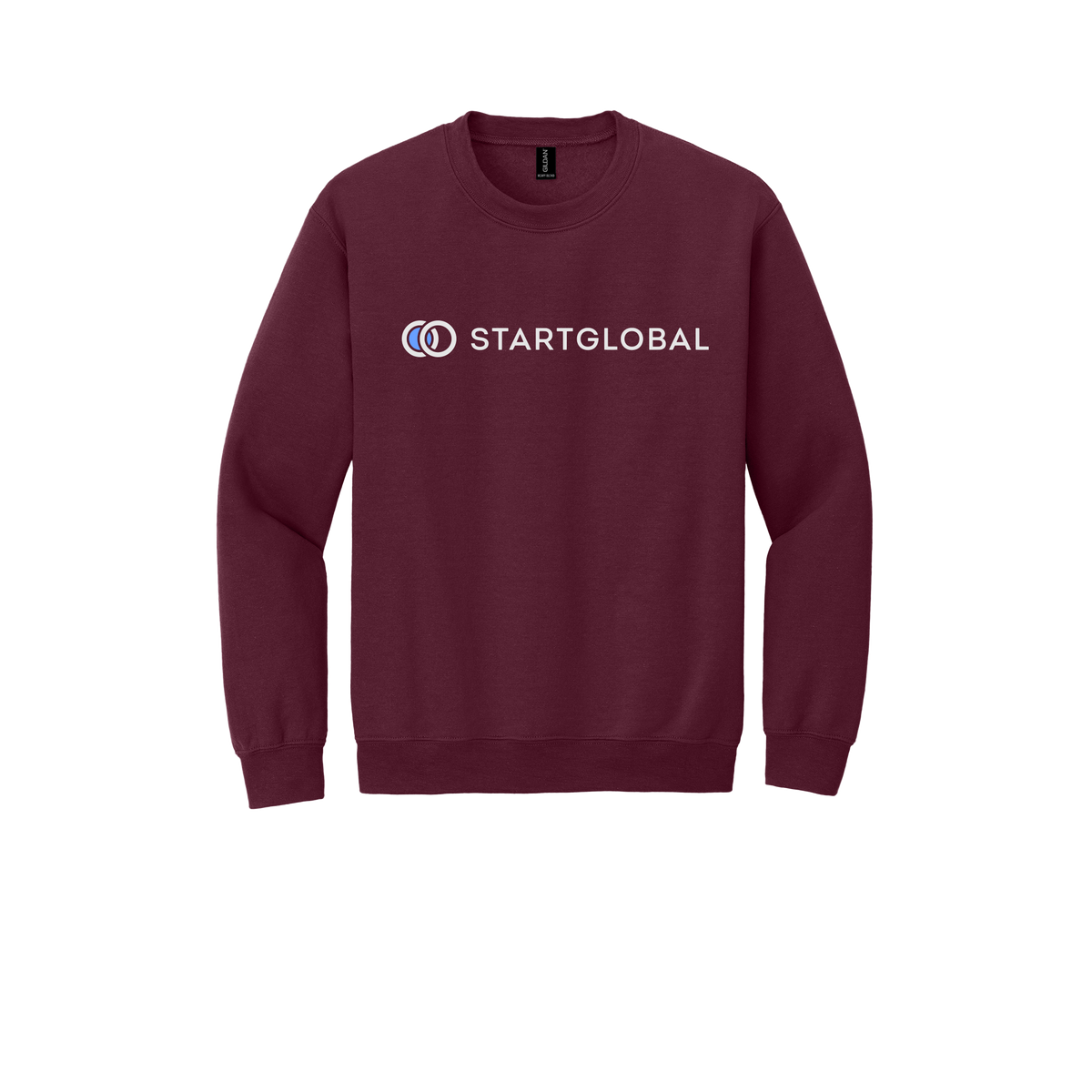 startglobal-comfort-crewneck-dtf-front-18000-maroon-flat-front