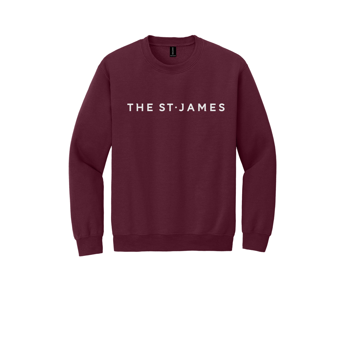 thestjames-comfort-crewneck-dtf-front-18000-maroon-flat-front