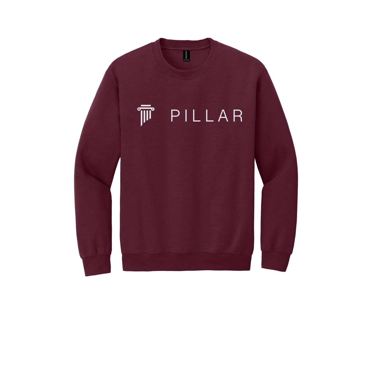 pillar-comfort-crewneck-dtf-front-18000-maroon-flat-front
