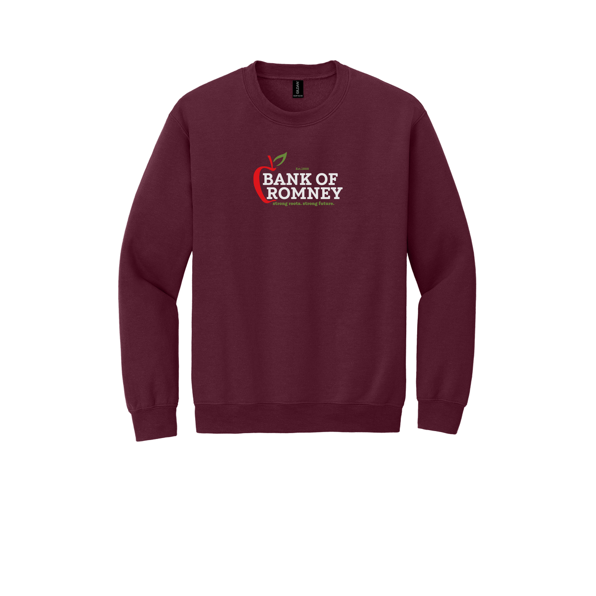 bankofromney-comfort-crewneck-dtf-front-18000-maroon-flat-front