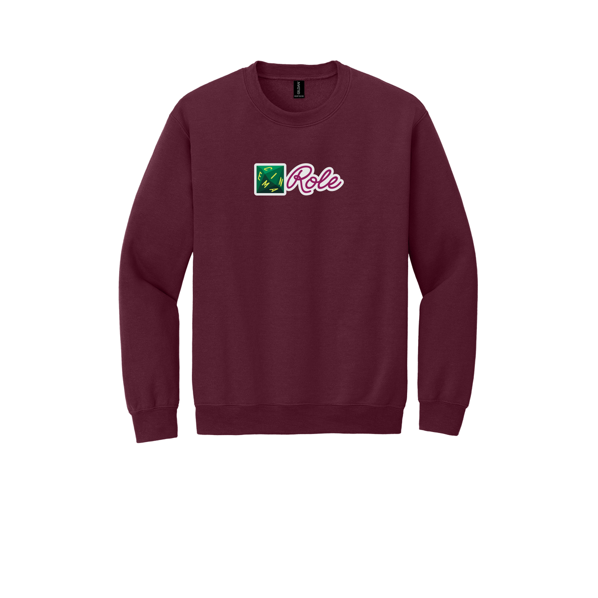 cinemarole-comfort-crewneck-dtf-front-18000-maroon-flat-front