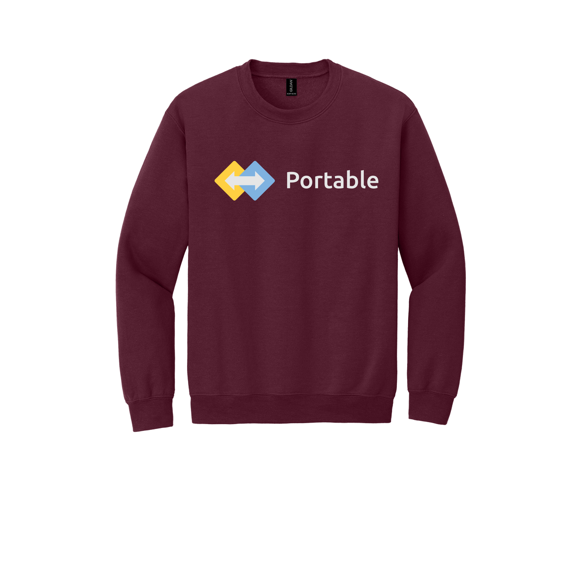 portable-comfort-crewneck-dtf-front-18000-maroon-flat-front