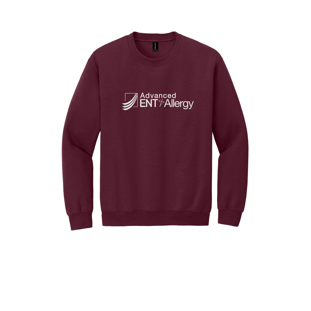 advancedentandallergy-clinic-comfort-crewneck-dtf-front-18000-maroon-flat-front