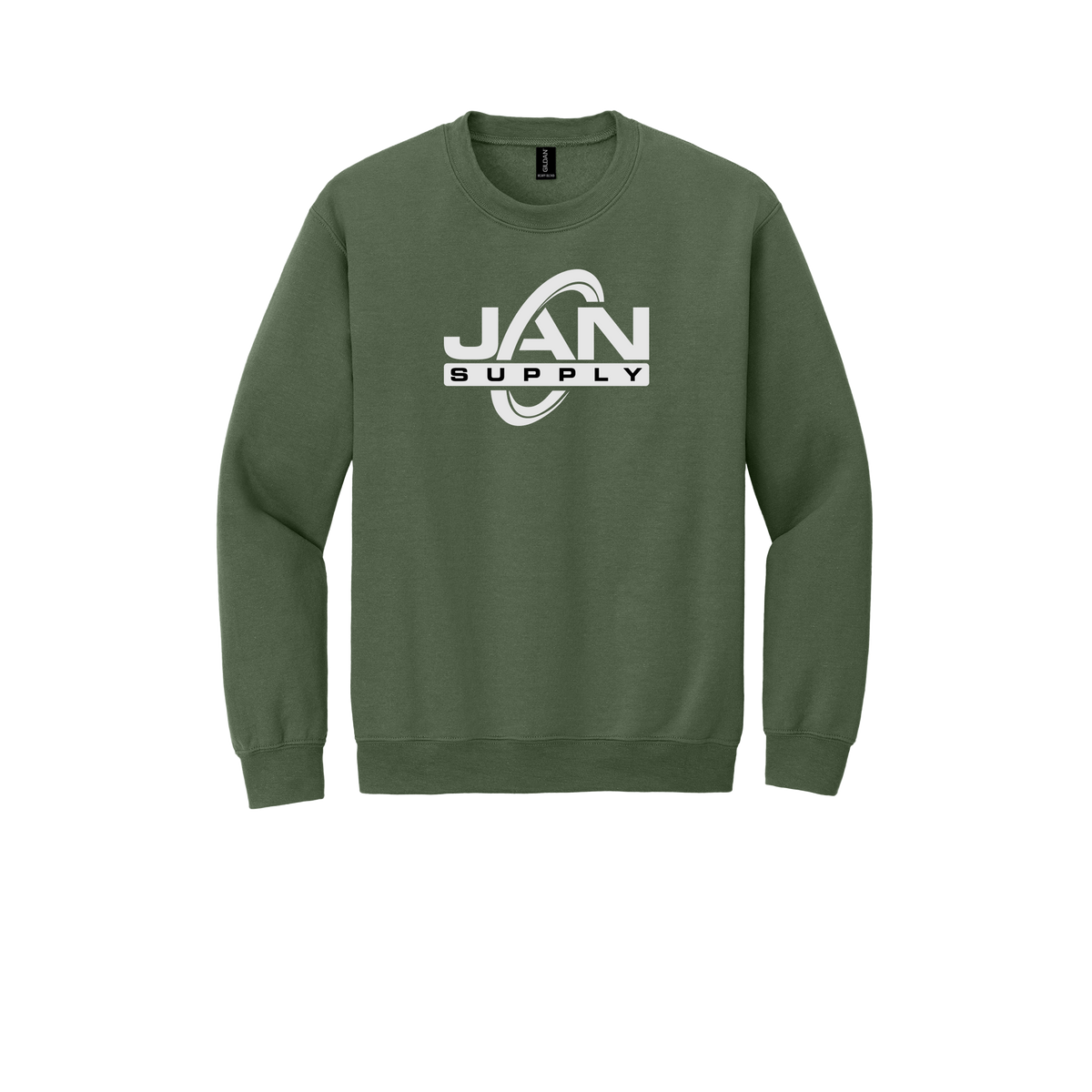 jan-pro-comfort-crewneck-dtf-front-18000-militarygreen-flat-front