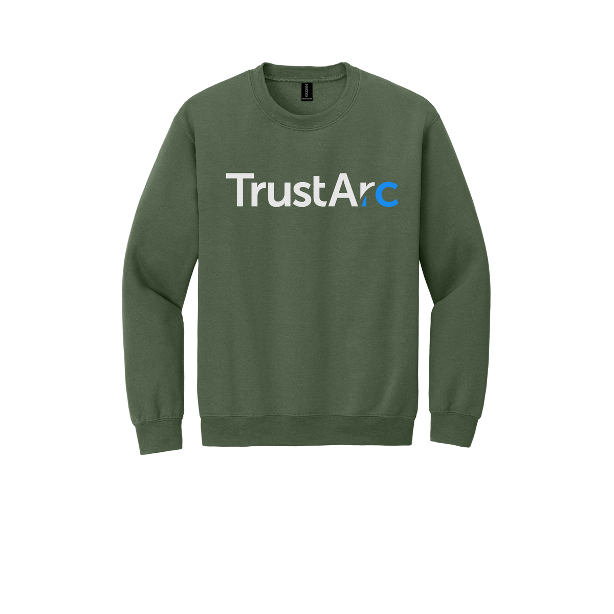 trustarc-comfort-crewneck-dtf-front-18000-militarygreen-flat-front