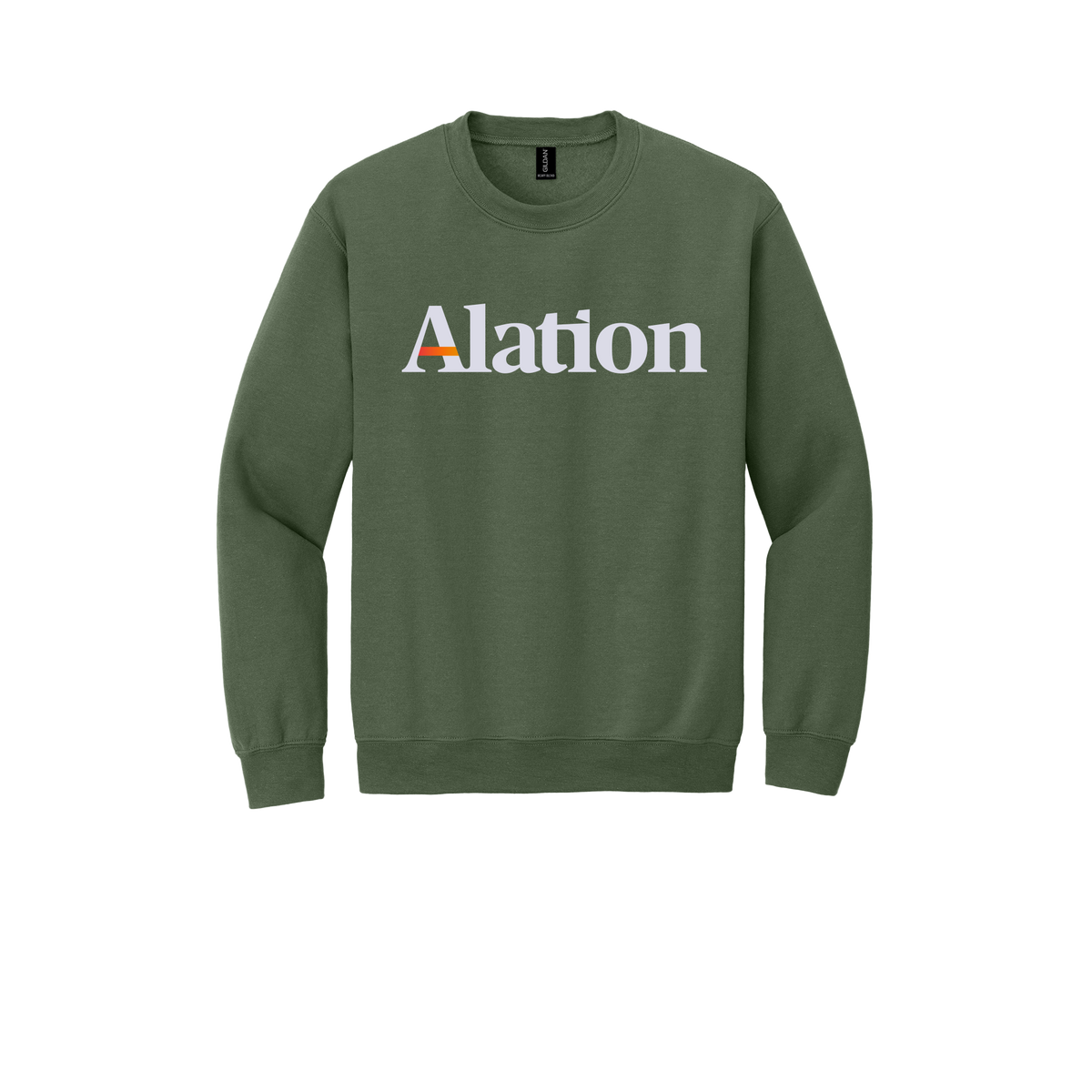 alation-comfort-crewneck-dtf-front-18000-militarygreen-flat-front